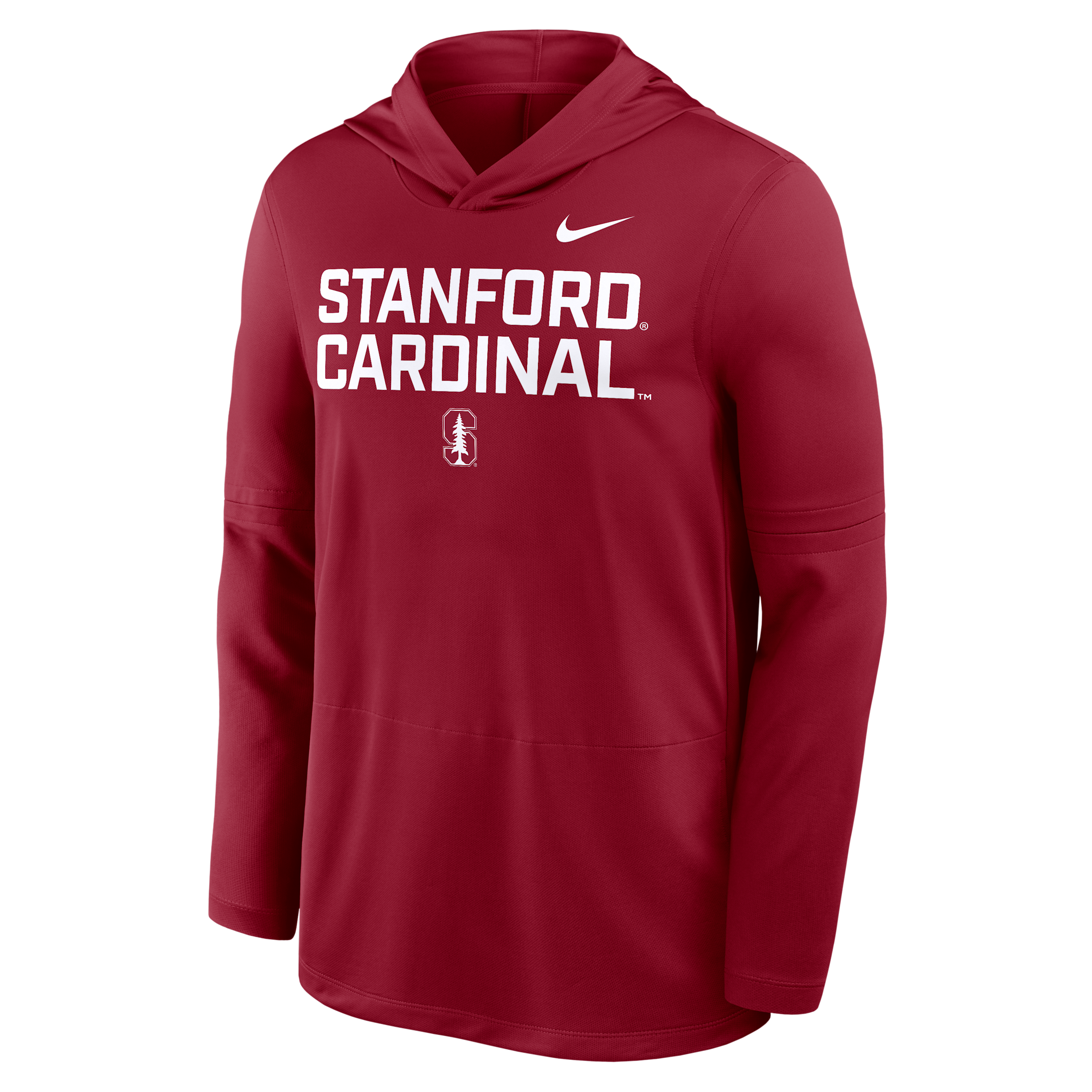 Nike Stanford Sideline  Men's Dri-fit College Long-sleeve Hooded Top In Red