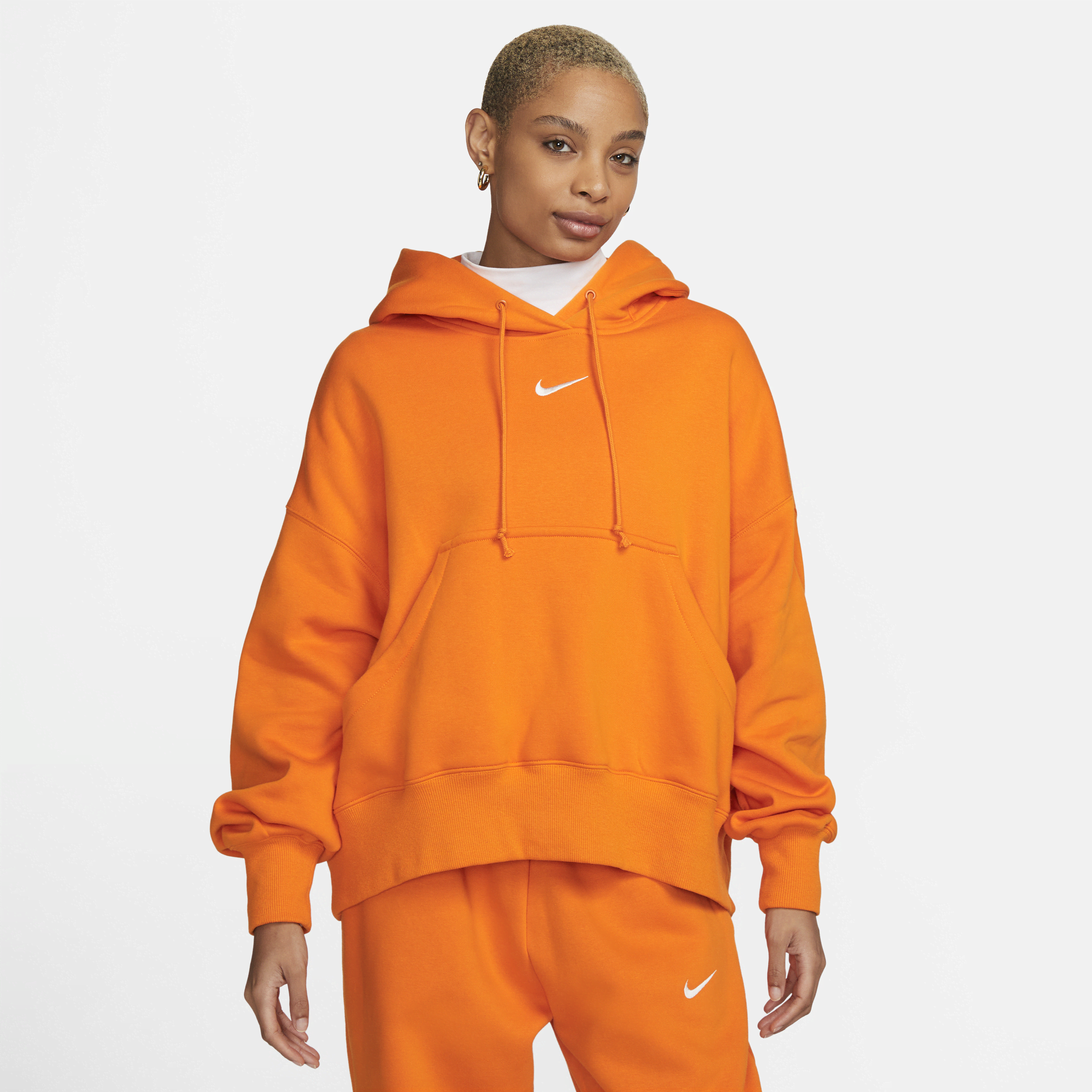 Nike Women's  Sportswear Phoenix Fleece Over-oversized Pullover Hoodie In Orange