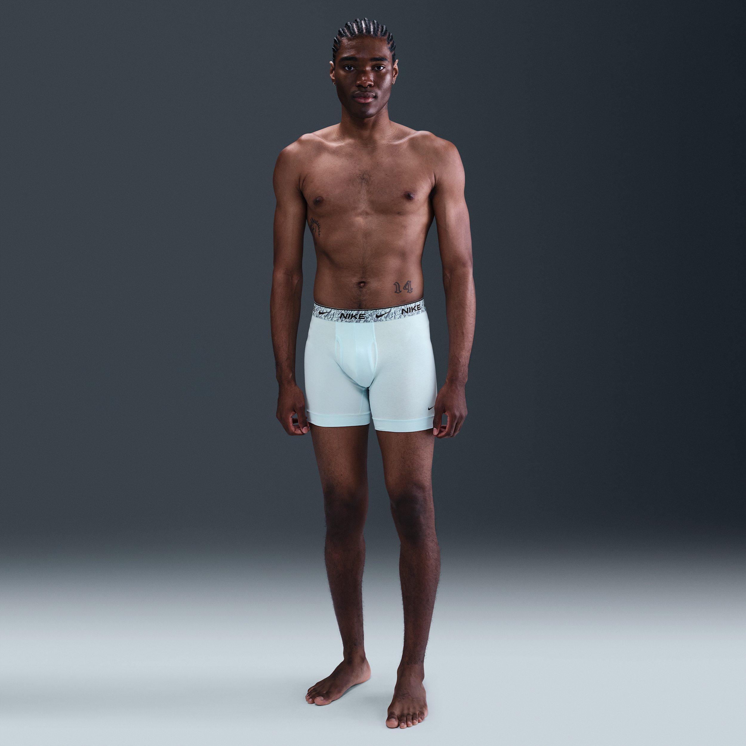 Nike Men's Dri-fit Essential Cotton Stretch Boxer Briefs (3-pack) In Blue