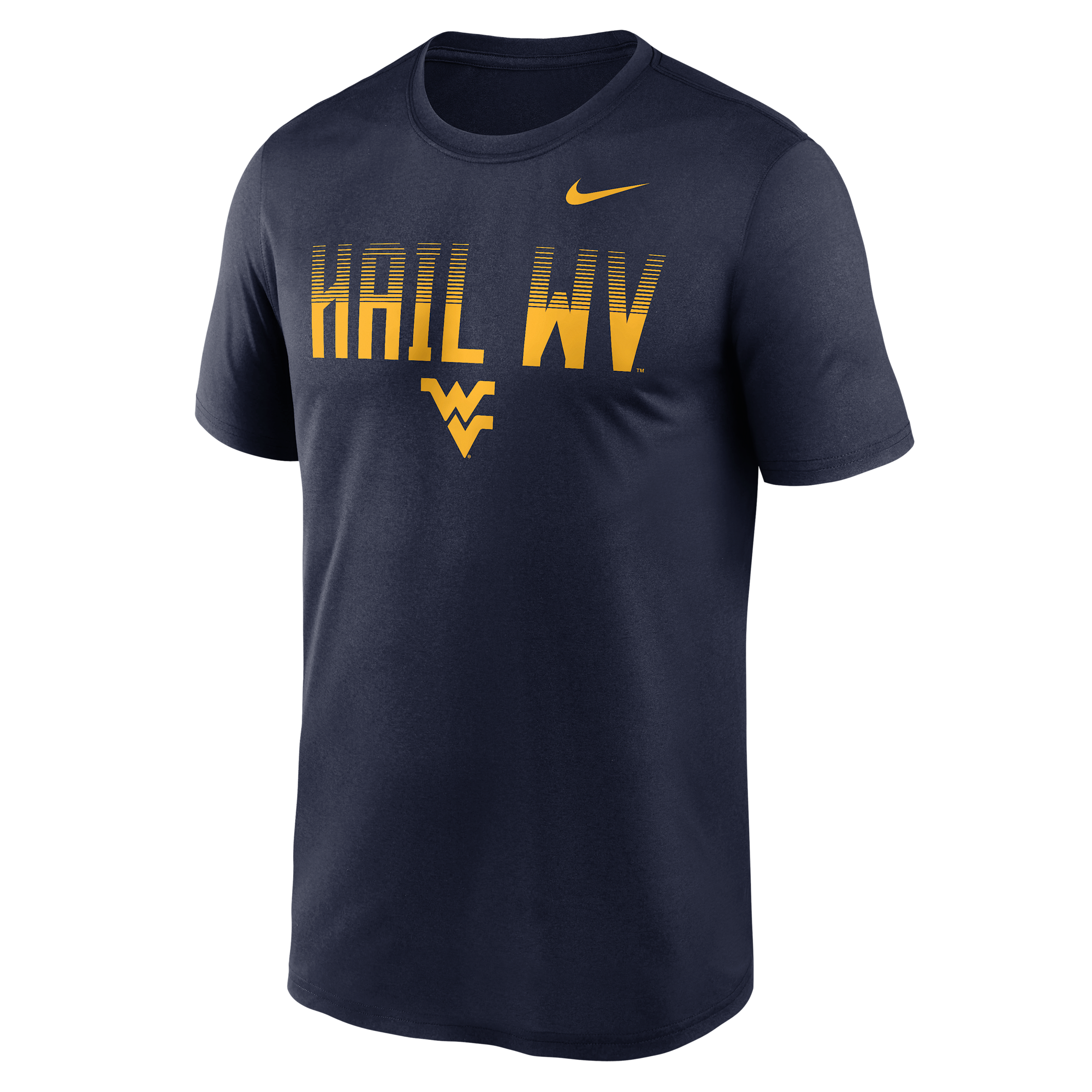 West Virginia Primetime Kinetic Mantra Legend Nike Men's Dri-FIT College T-Shirt in Blue | NKGK41SWVN-XP8