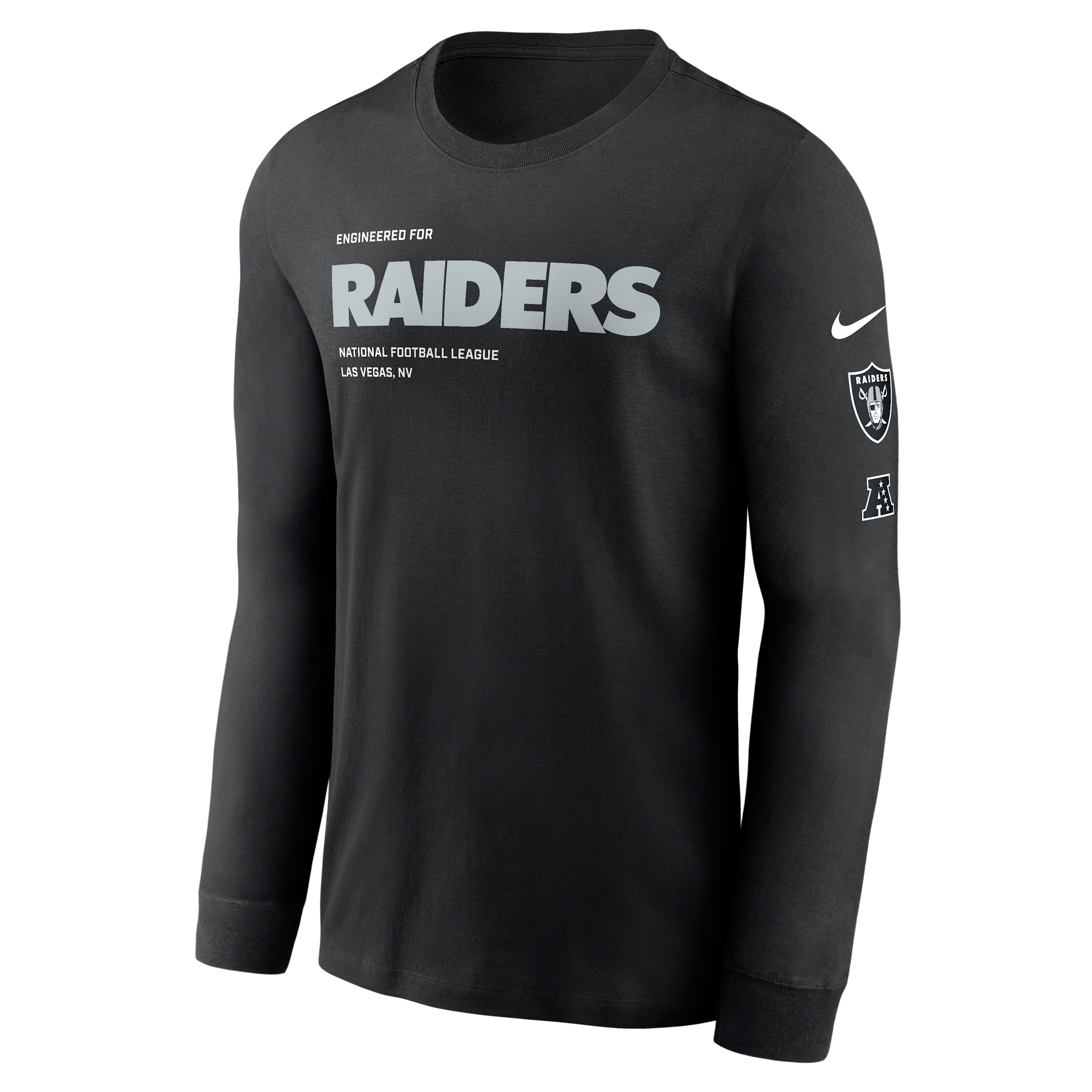 Nike Black Las Vegas Raiders Play To Win Essential Long Sleeve T-shirt In Black