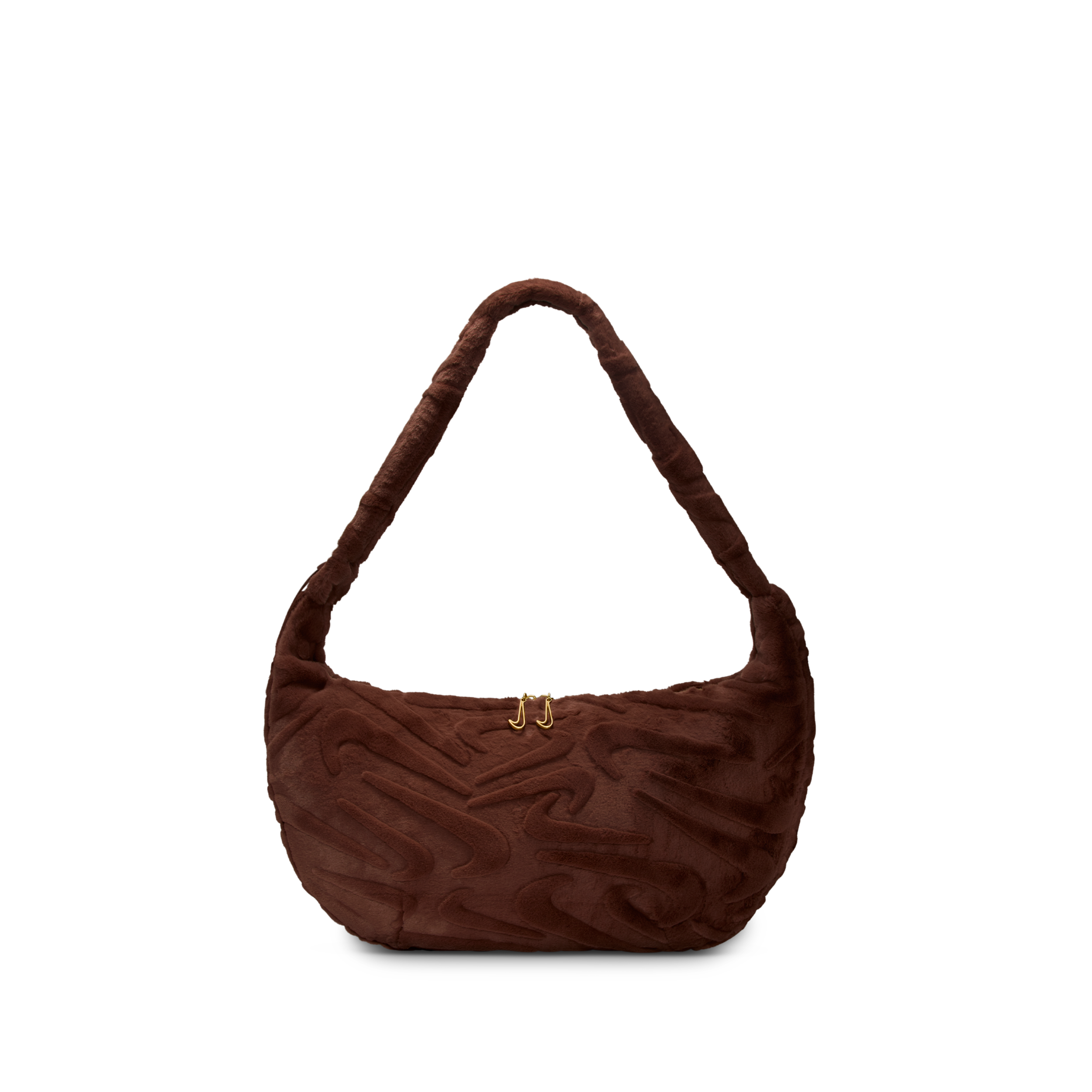 Nike Sportswear Faux Fur Slouchy Bag (19l) In Brown