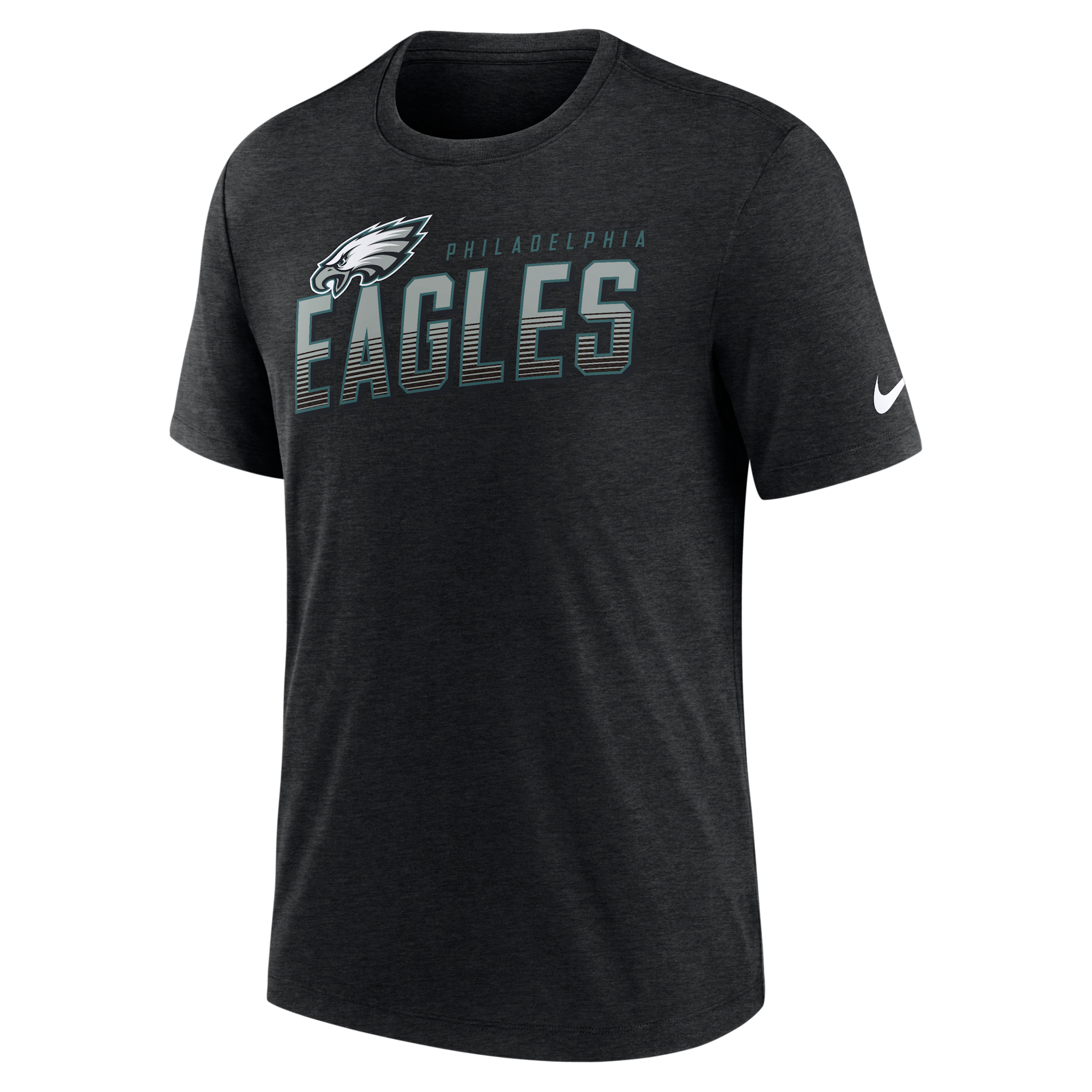 Nike Men's Philadelphia Eagles Believe The Game Screen-Print Tri-Blend T-Shirt - Heather Black