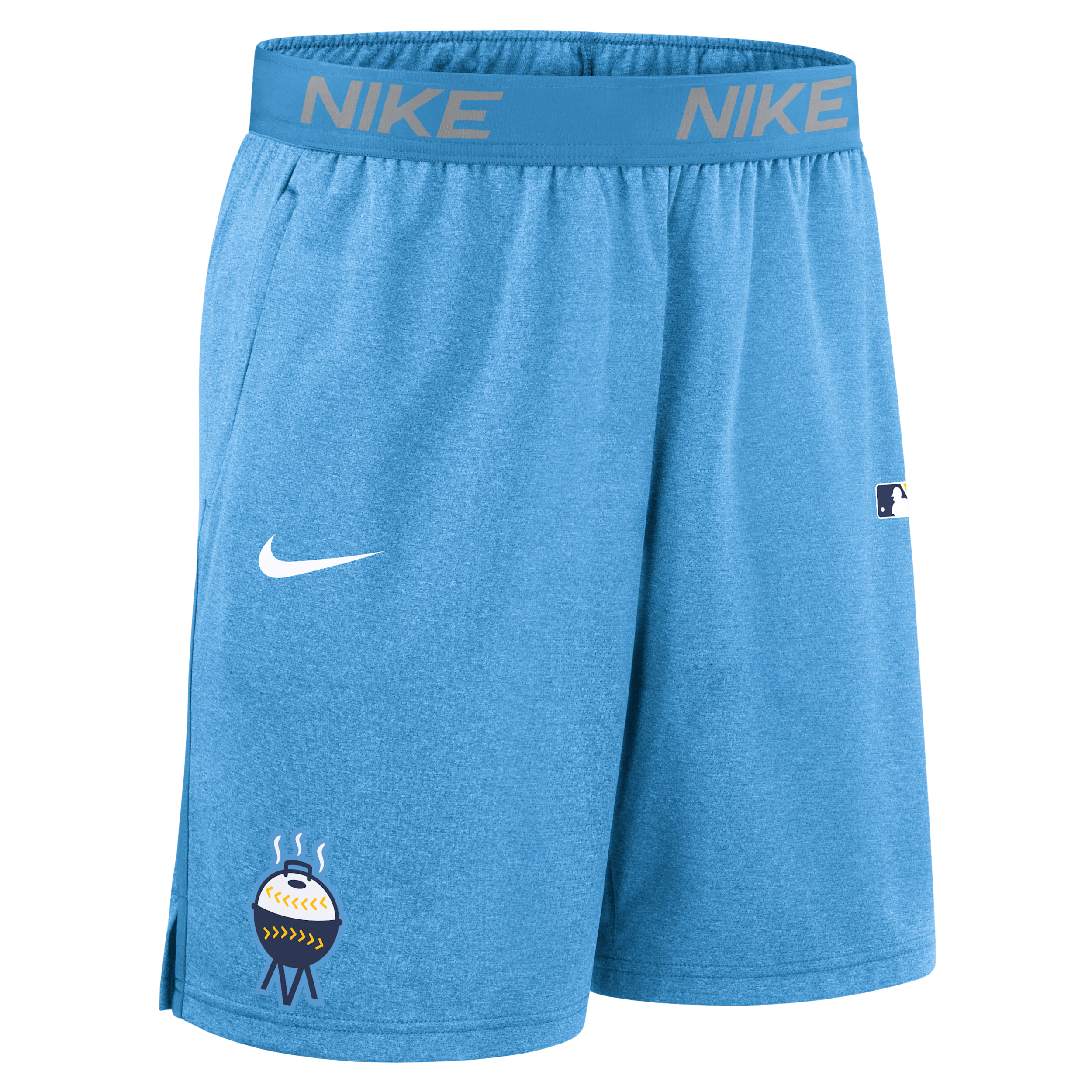 Nike Milwaukee Brewers Authentic Collection City Connect  Men's Dri-fit Mlb Shorts In Blue
