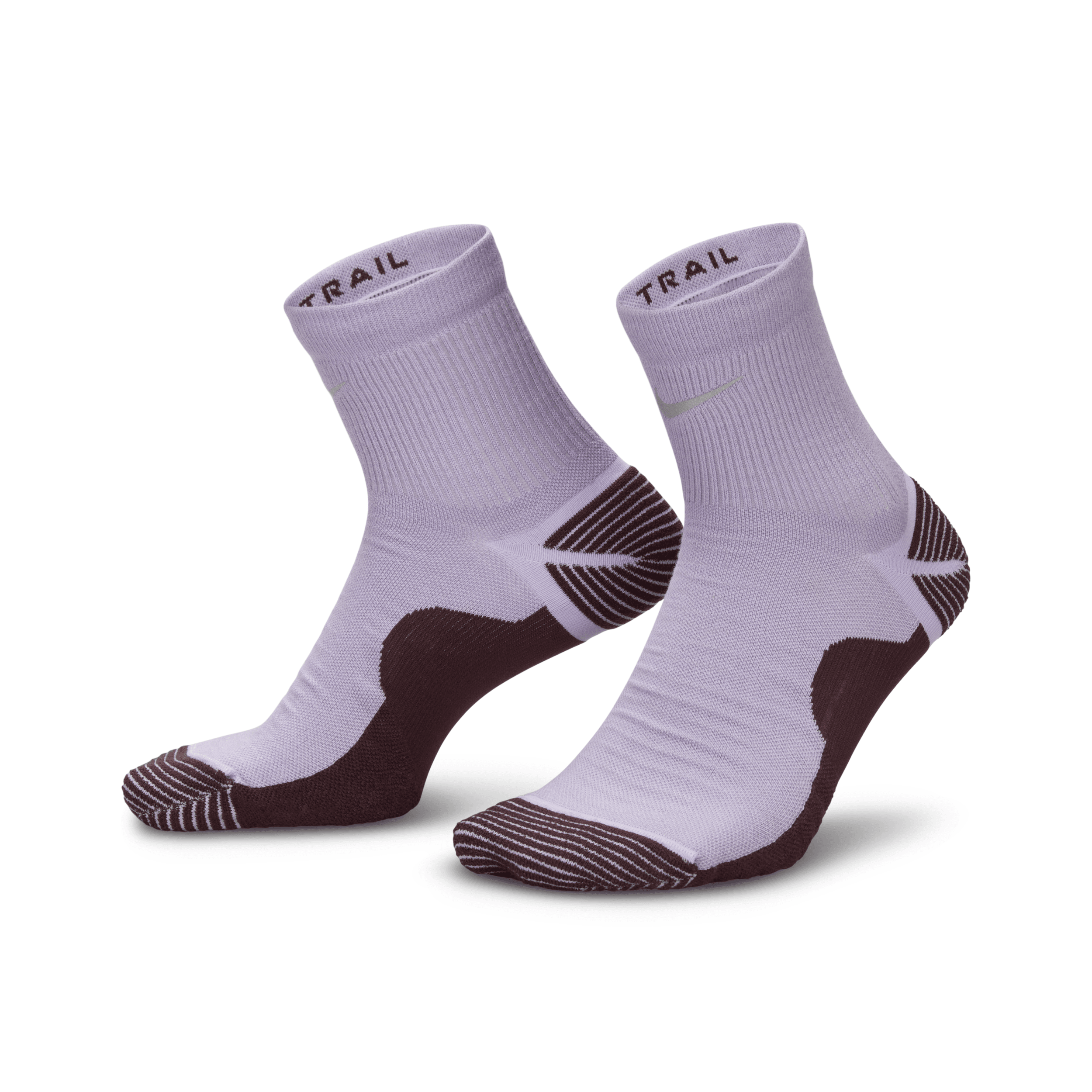 Nike Unisex Trail Running Crew Socks (1 Pair) In Purple