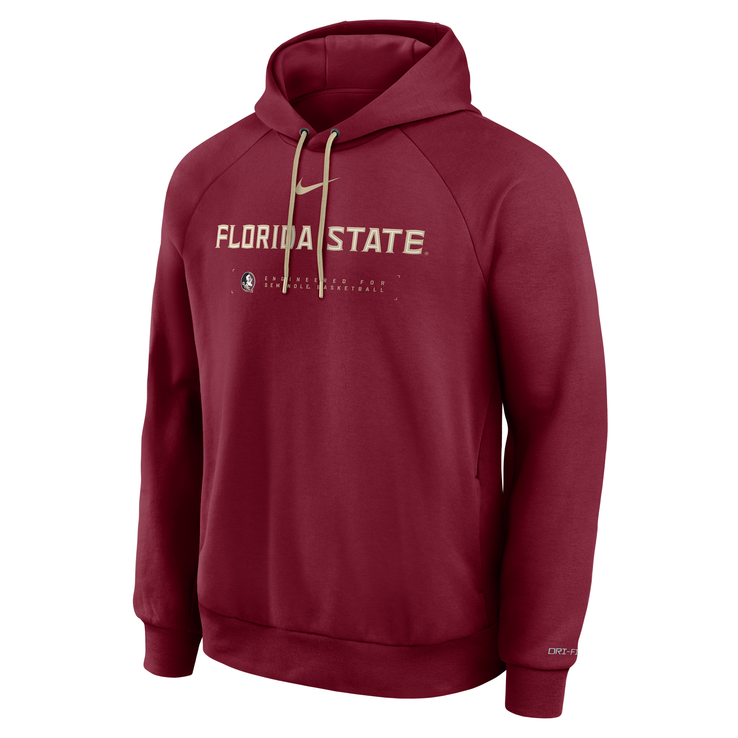 Florida State Courtside Basketball Practice Nike Men's Dri-FIT Pullover Hoodie in Red | 04EJ08DEFTN-REJ