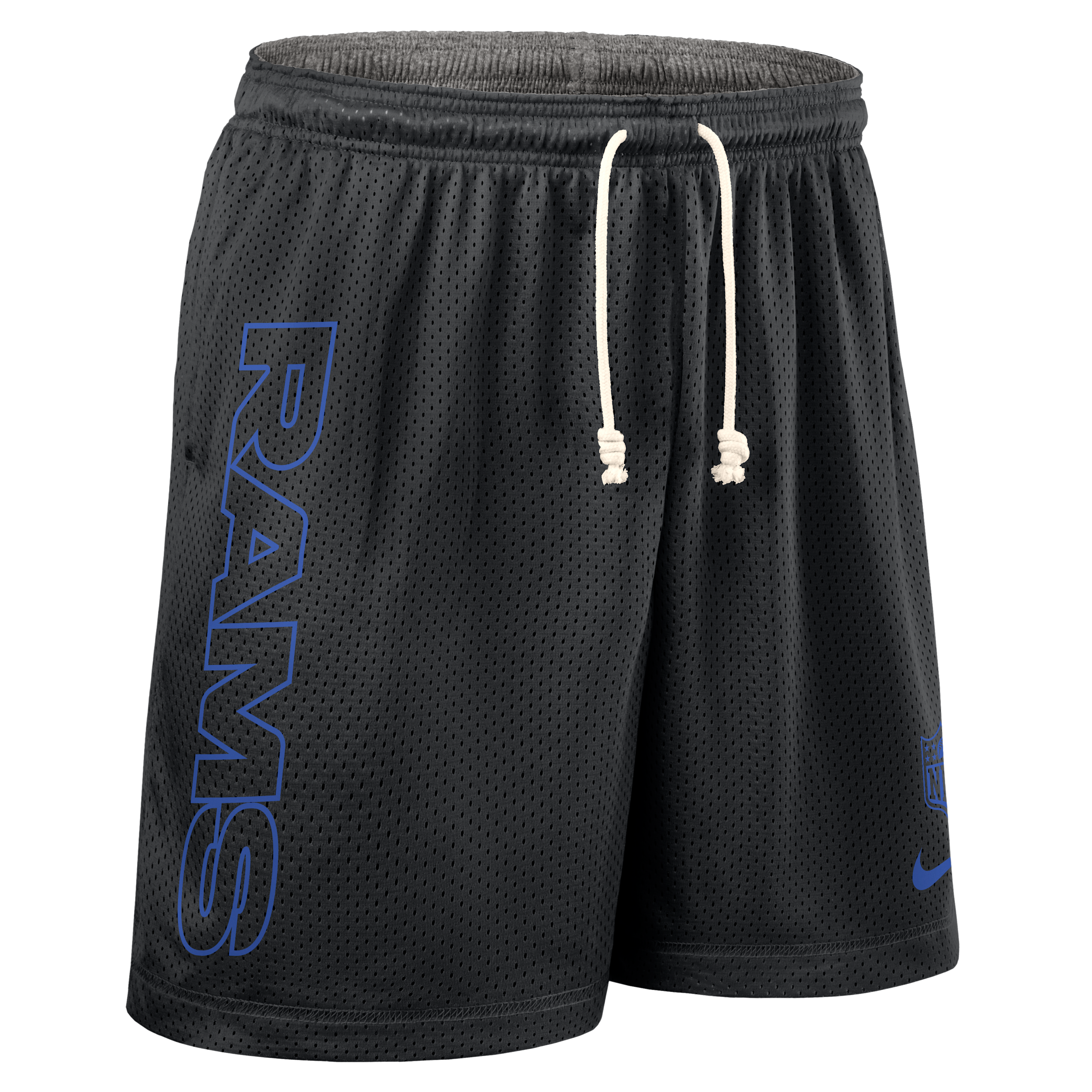 Nike Black Los Angeles Rams Sideline Reversible Performance Shorts In Multi