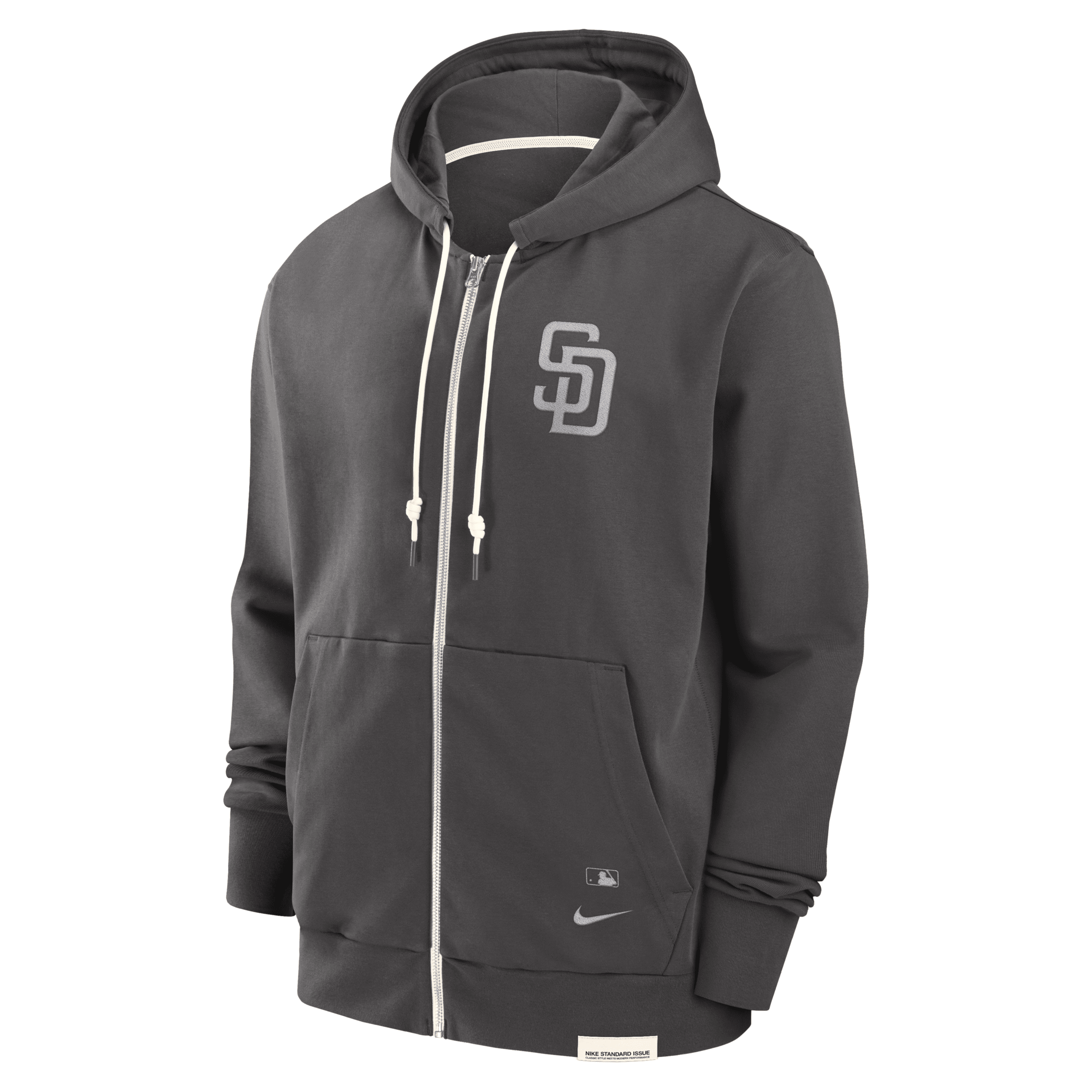 Shop Nike San Diego Padres Travel Player  Men's Dri-fit Mlb Full-zip Hoodie In Grey
