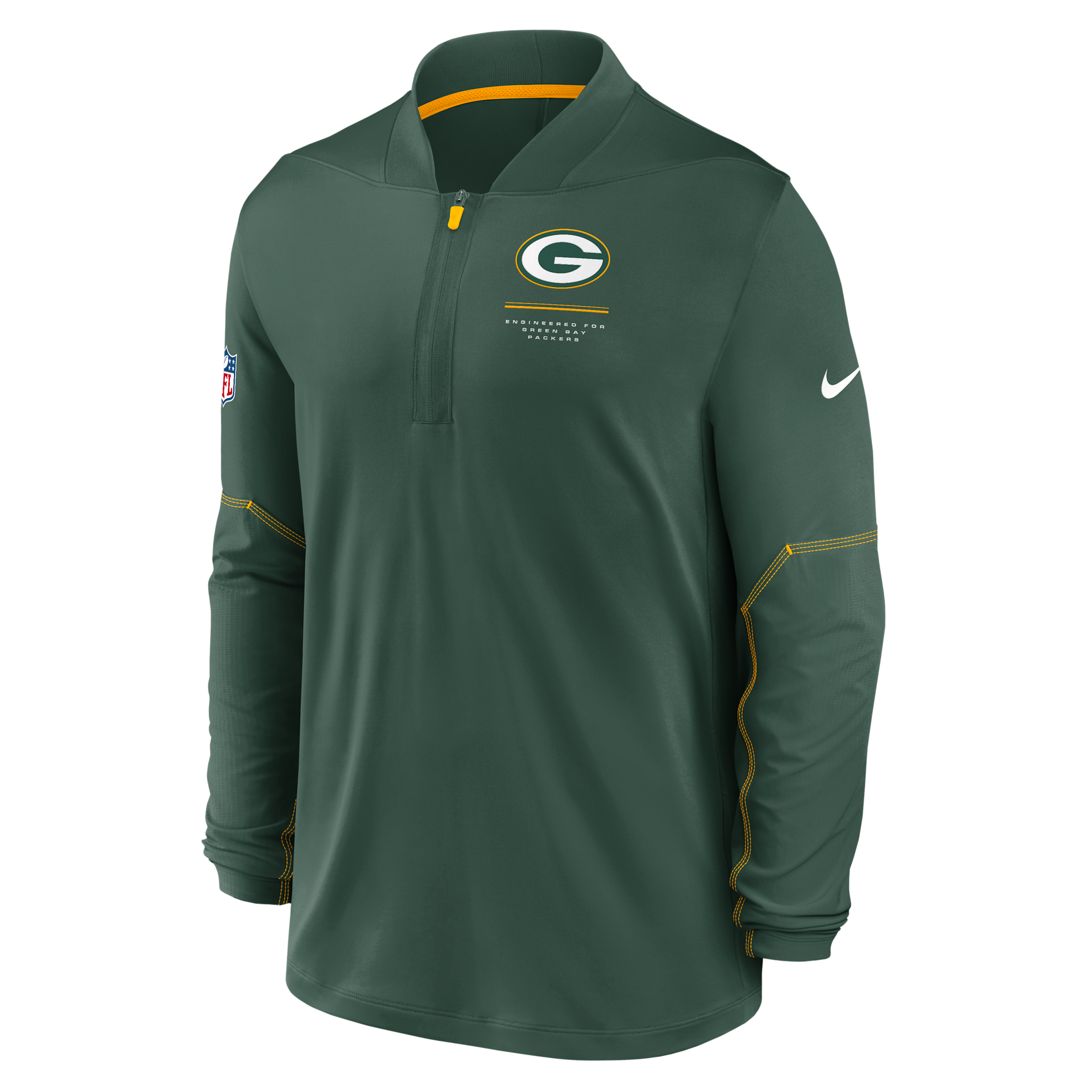 Green Bay Packers Sideline Nike Men's Dri-FIT NFL 1/2-Zip Top in Green | 03BA063K7T-EKU