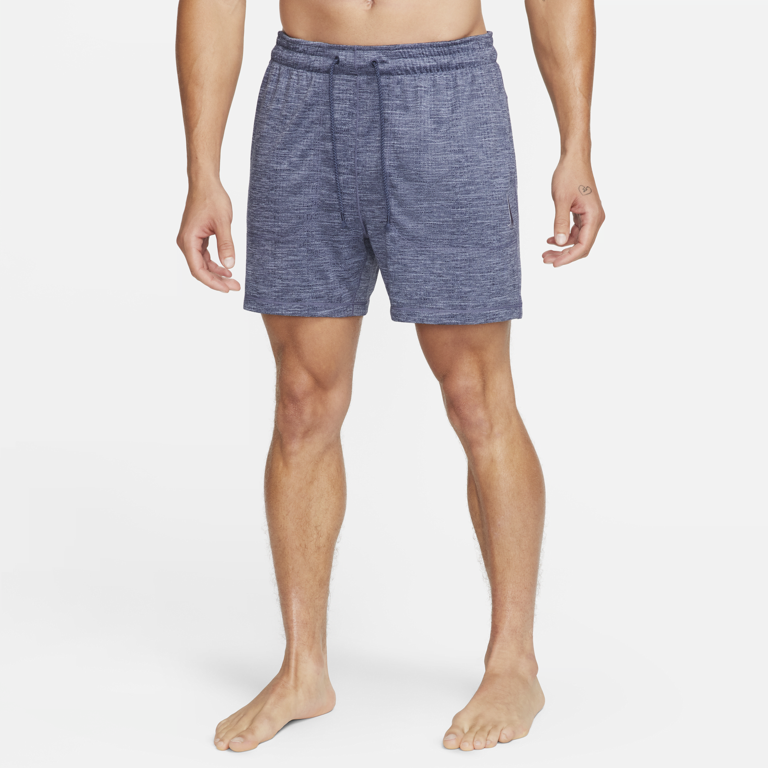Shop Nike Men's  Yoga Dri-fit 5" Unlined Shorts In Blue