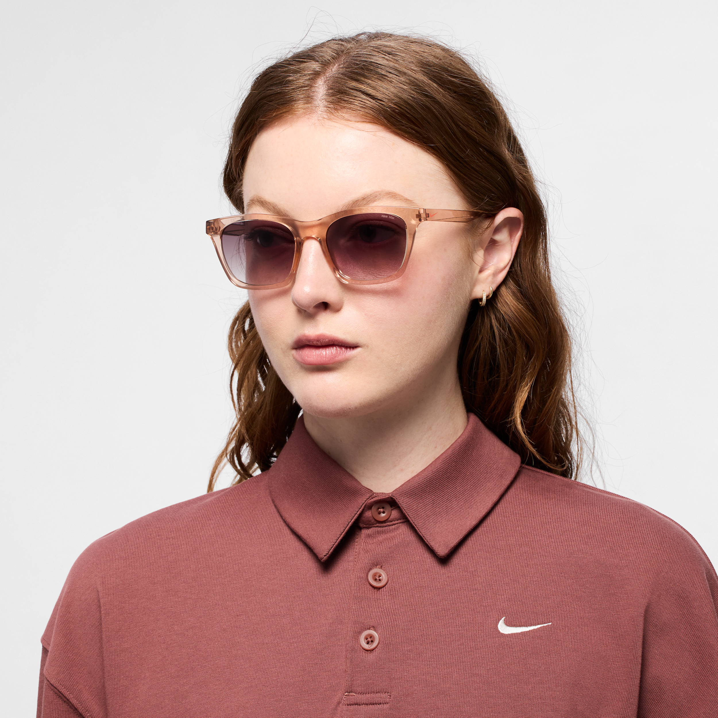 Nike Vital Flow 53mm Gradient Tea Cup Sunglasses In Pink