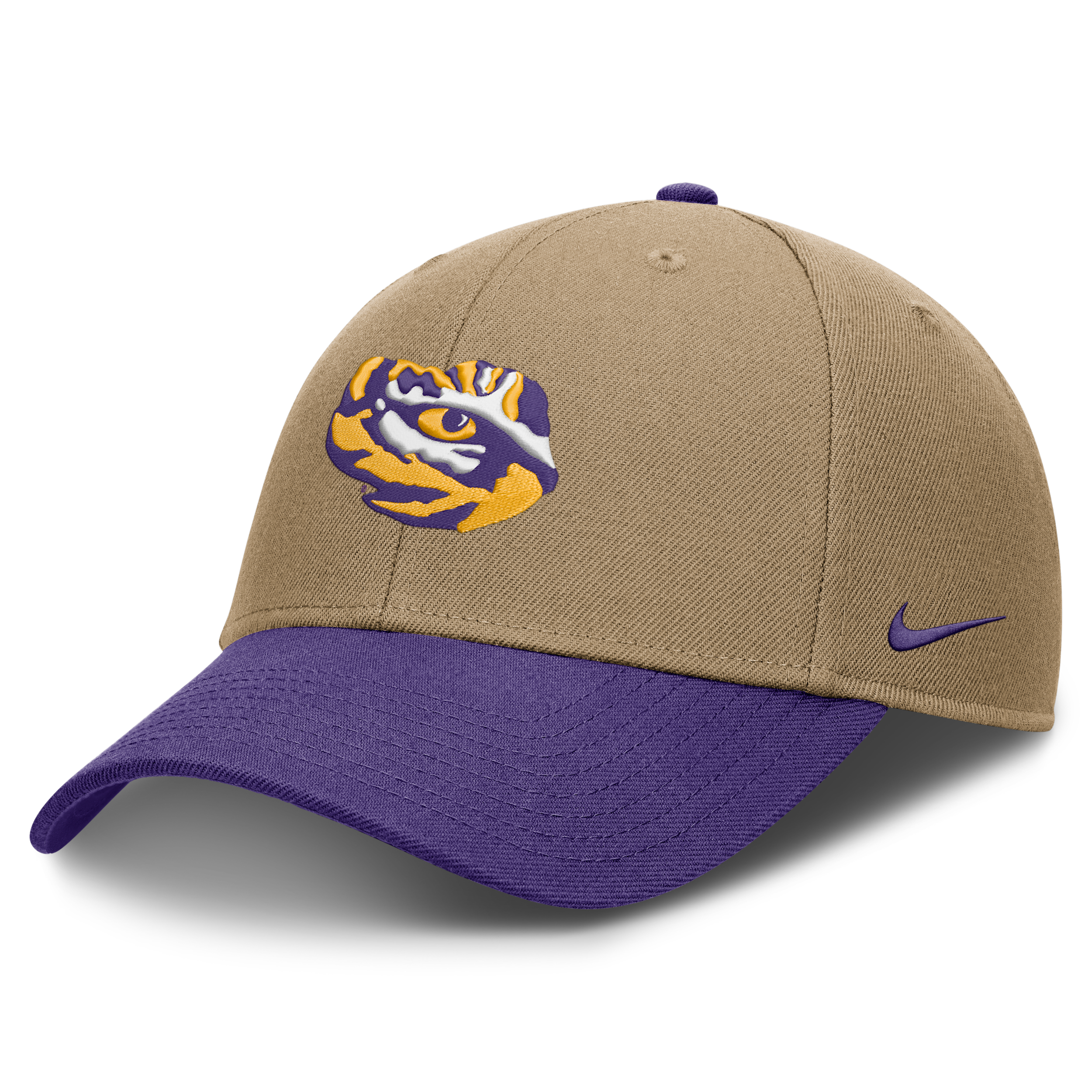 Men's and Women's Nike Beige/Purple Lsu Tigers Primetime Rise Dri-fit Adjustable Hat - Beige, Purple