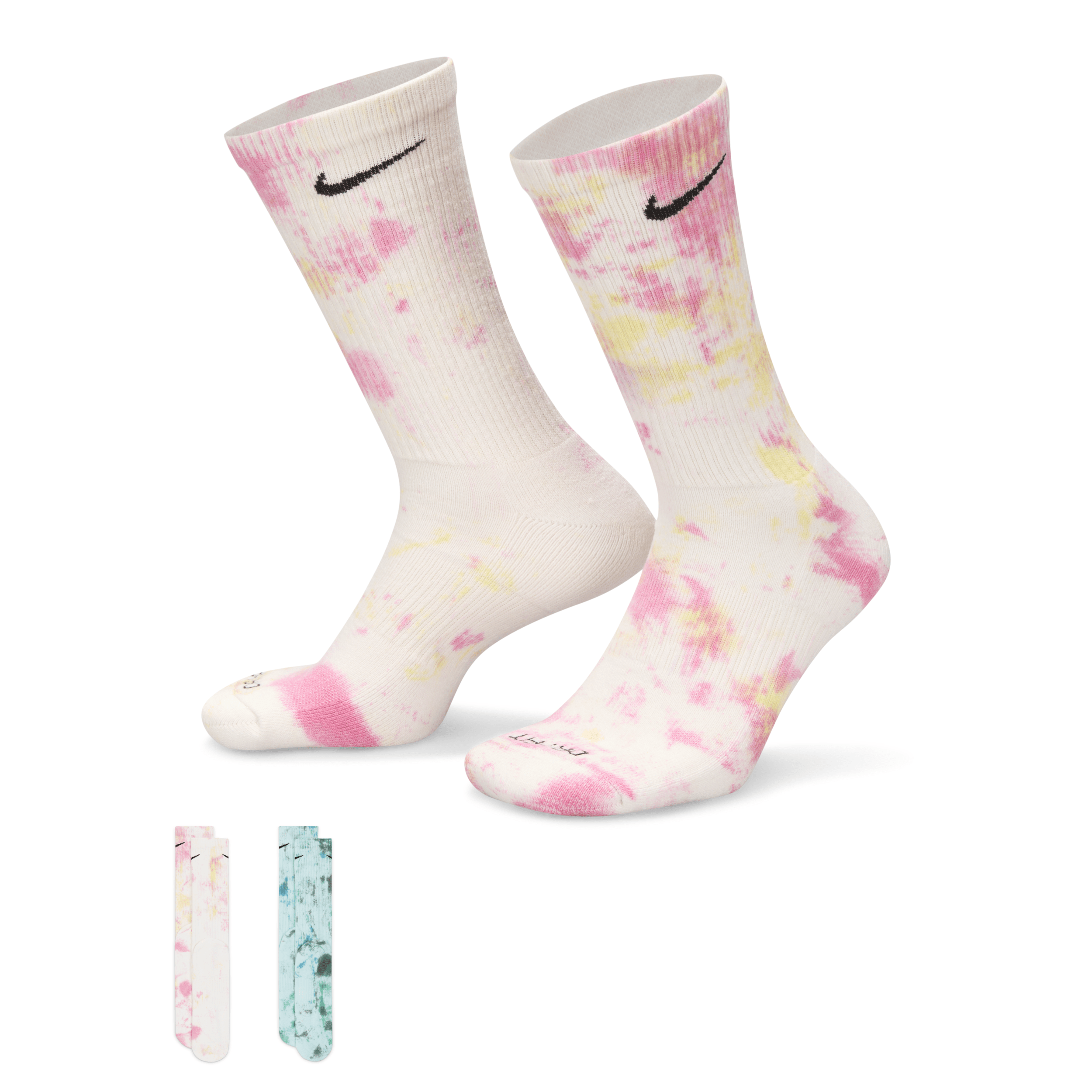 Shop Nike Unisex Everyday Plus Cushioned Crew Socks (2 Pairs) In Multicolor