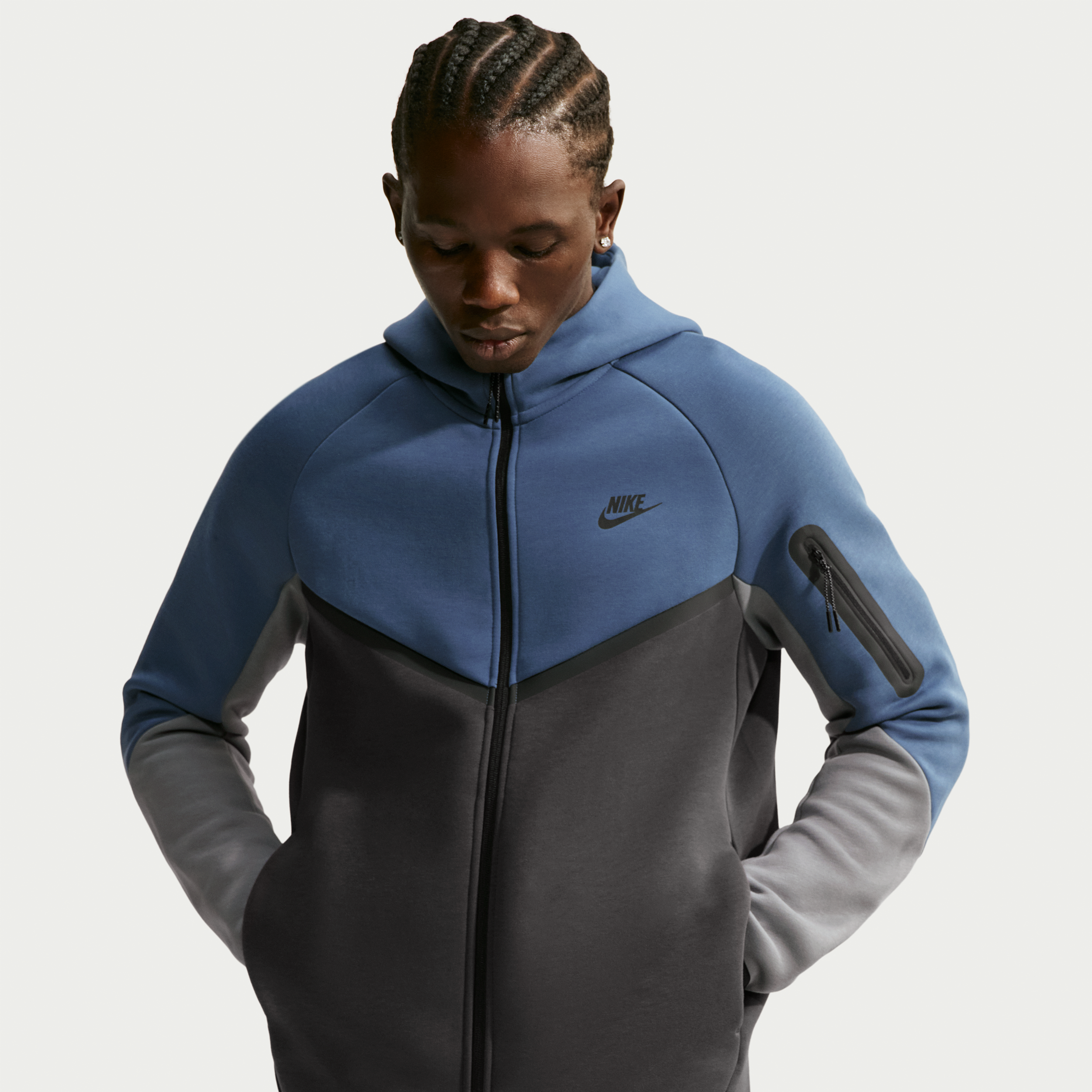 Nike Men's Tech Fleece Windrunner Full-Zip Jacket in Blue | HV0949-439