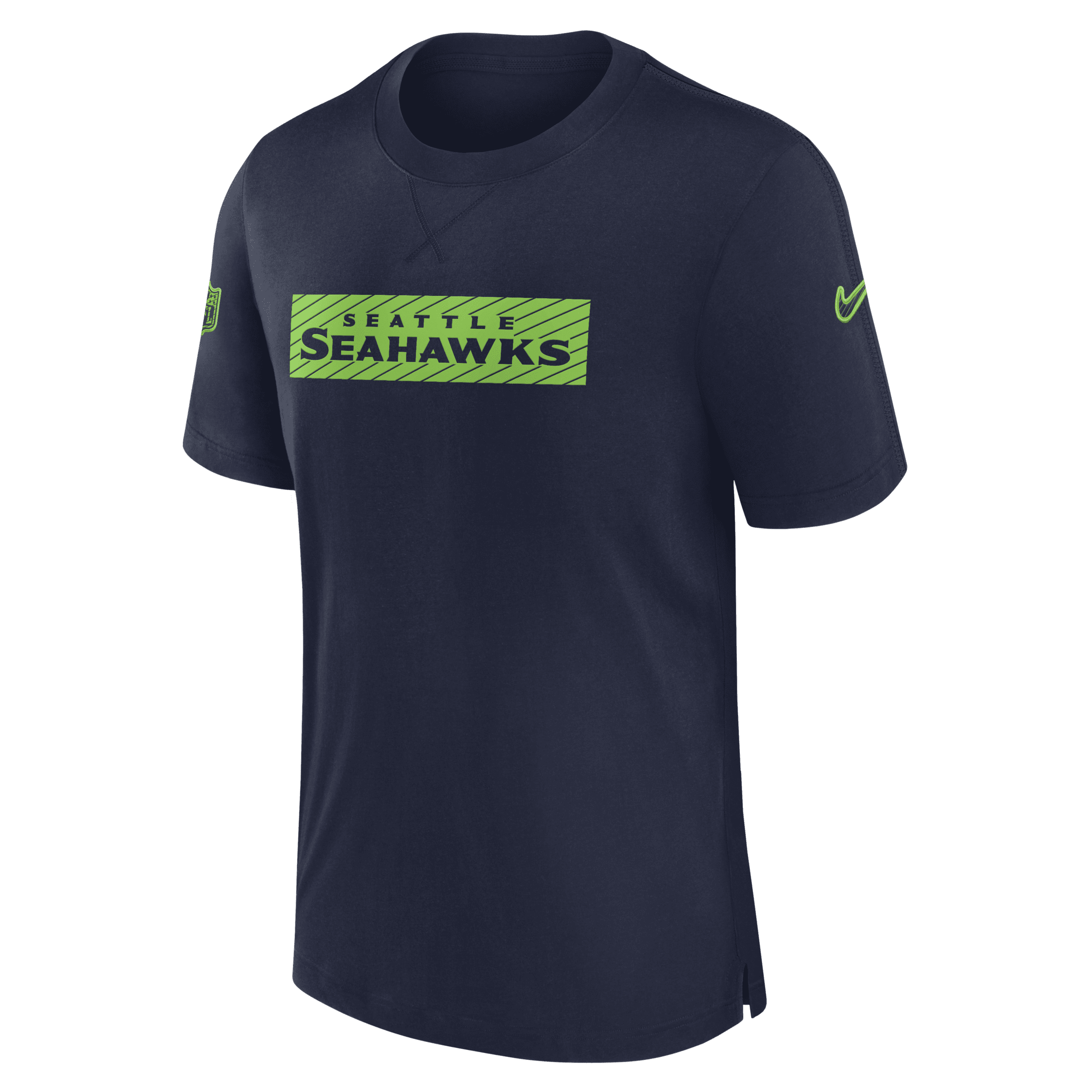 Nike Men's College Navy Seattle Seahawks Sideline Player Performance T-shirt In Blue