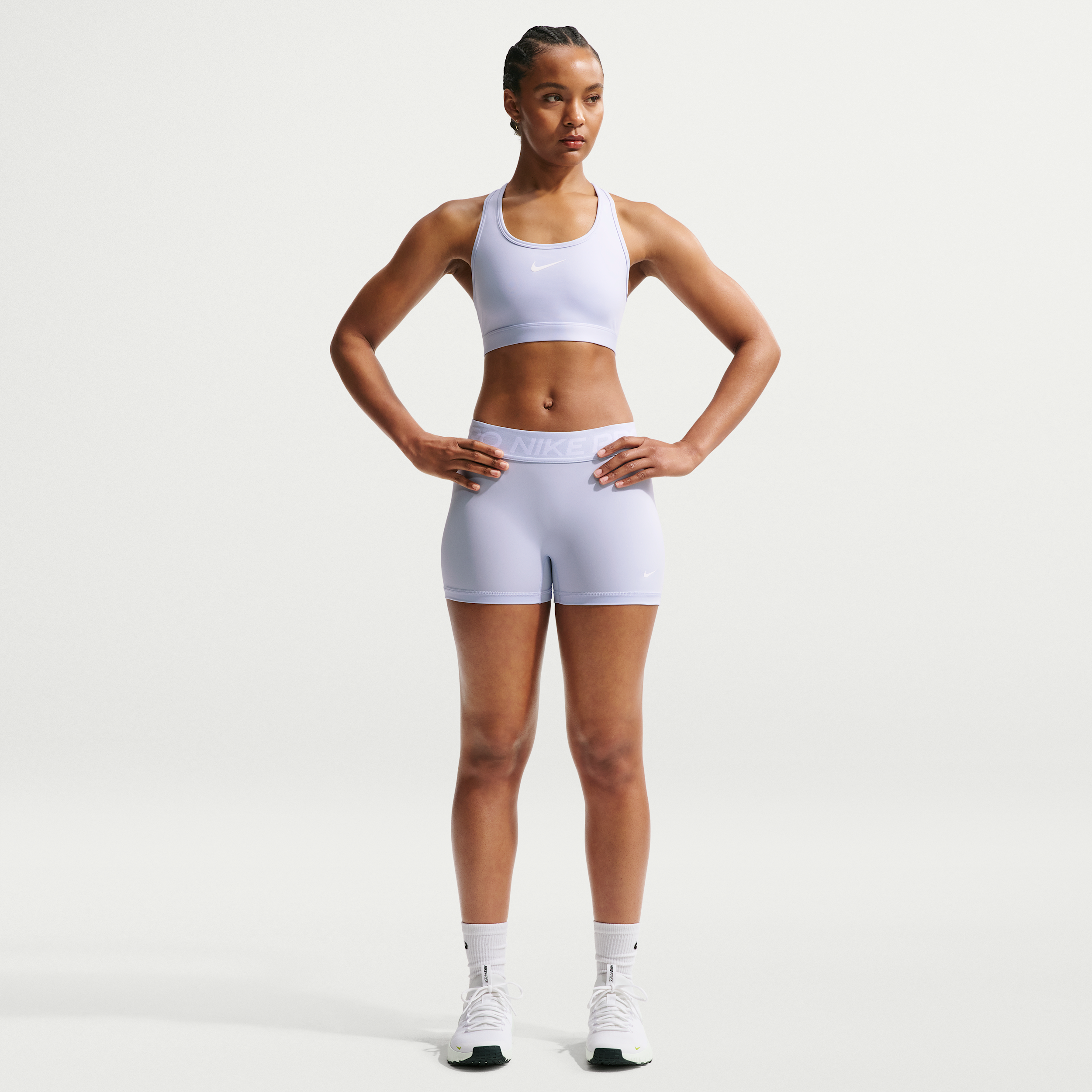 Women's Nike Pro Mid-Rise 3" Biker Shorts in Blue | IQ1037-407