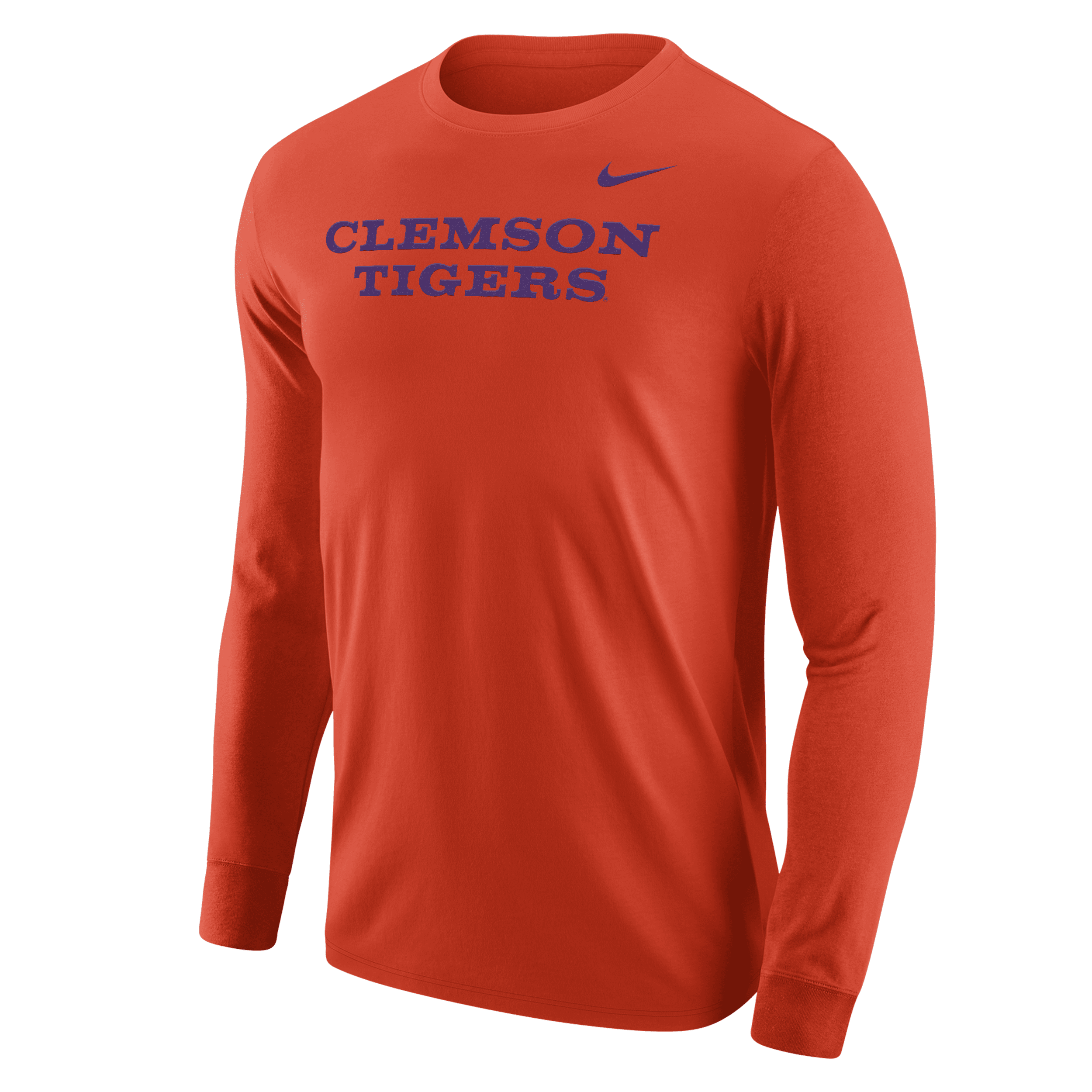 Shop Nike Clemson  Men's College Long-sleeve T-shirt In Orange