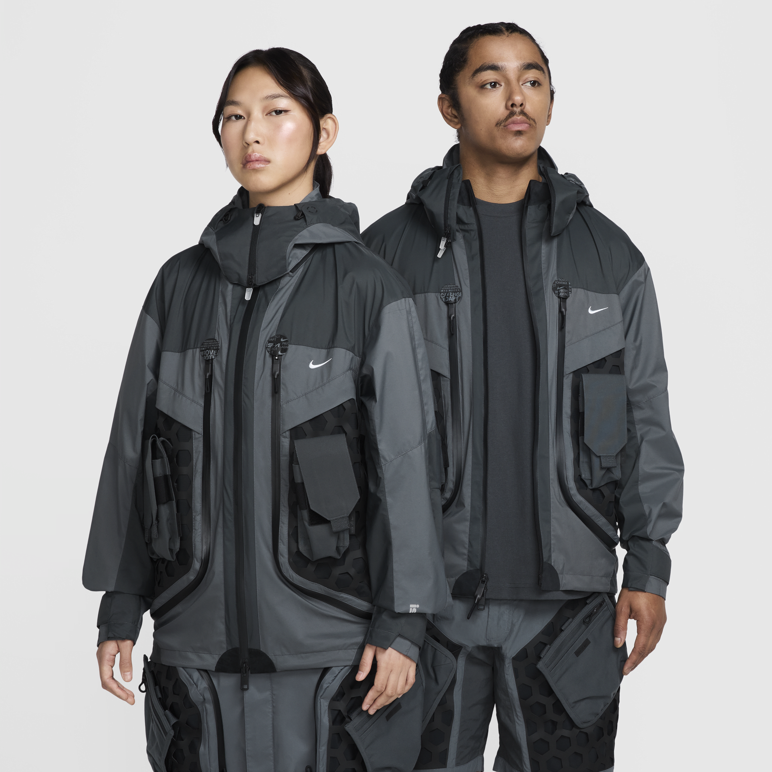Nike Unisex Ispa Butterfly Jacket In Grey