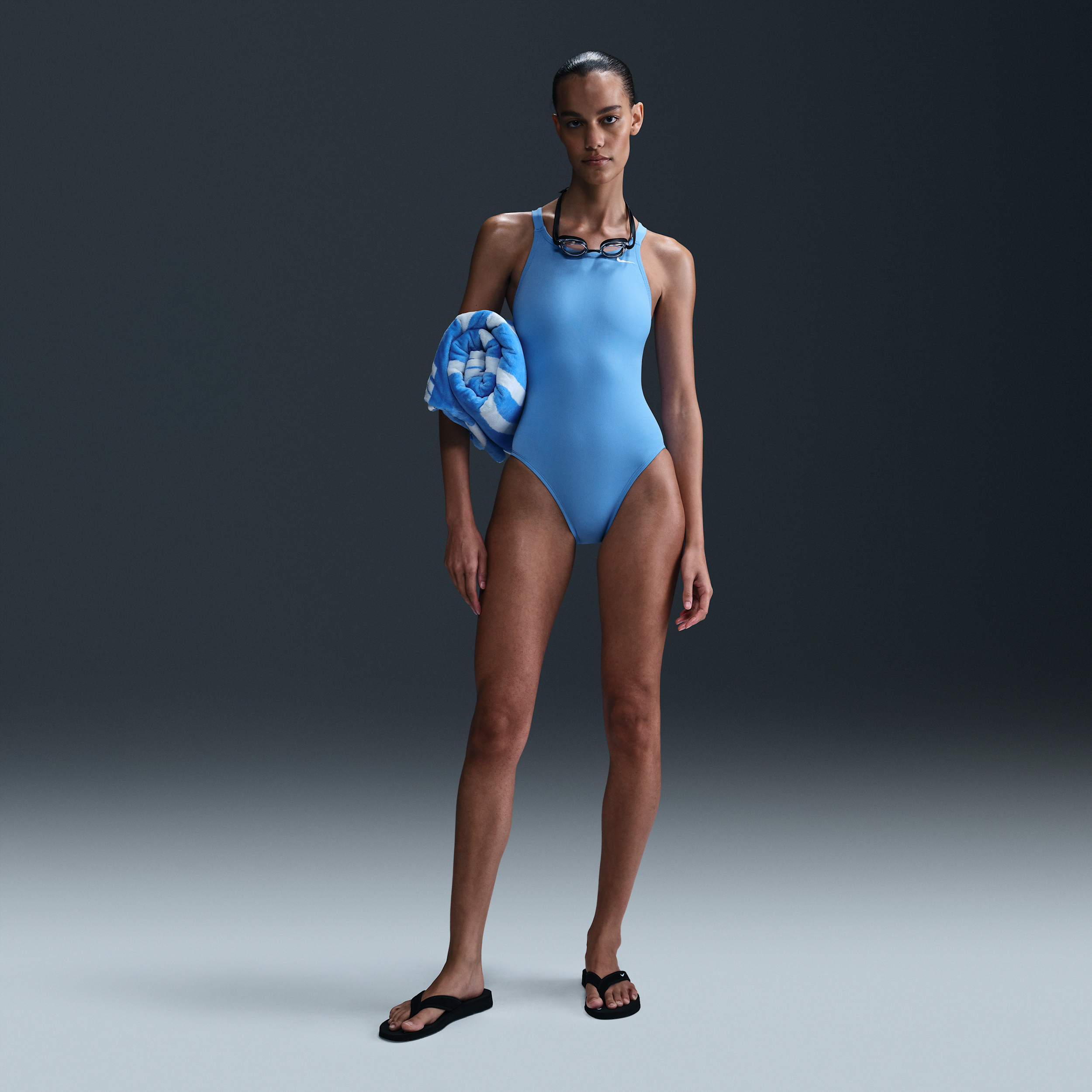 Nike Women's Swim Fastback One-piece Swimsuit In Blue
