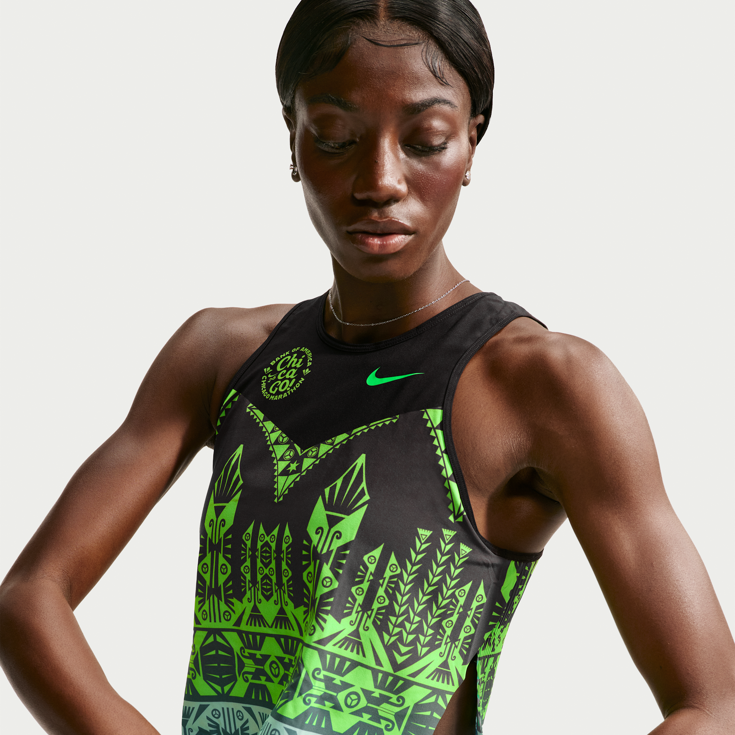 Nike Women's AeroSwift Dri-FIT ADV Cropped Running Tank Top in Black | IO9325-010