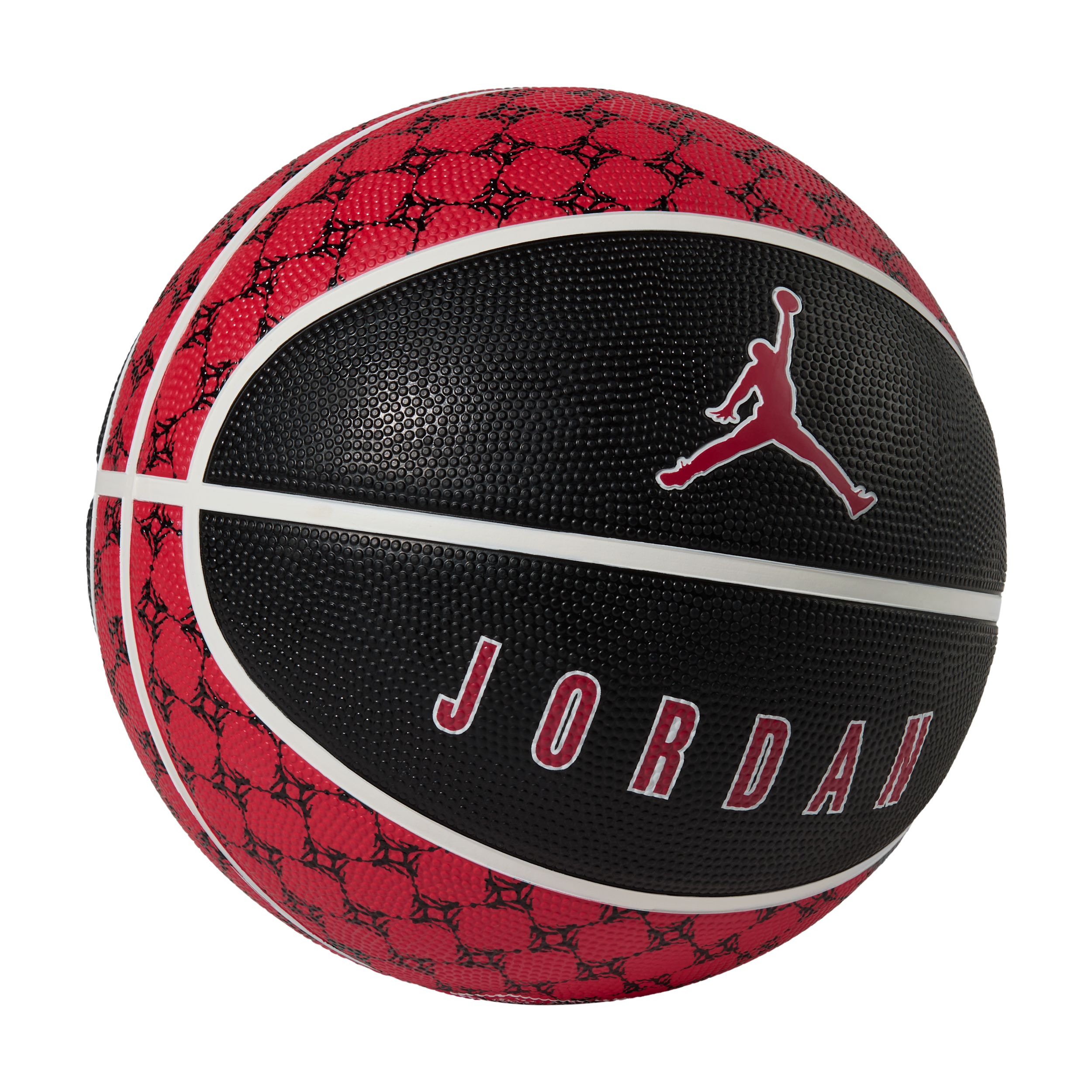 Jordan Playground 2.0 8 Panel Basketball, Fire Red/White