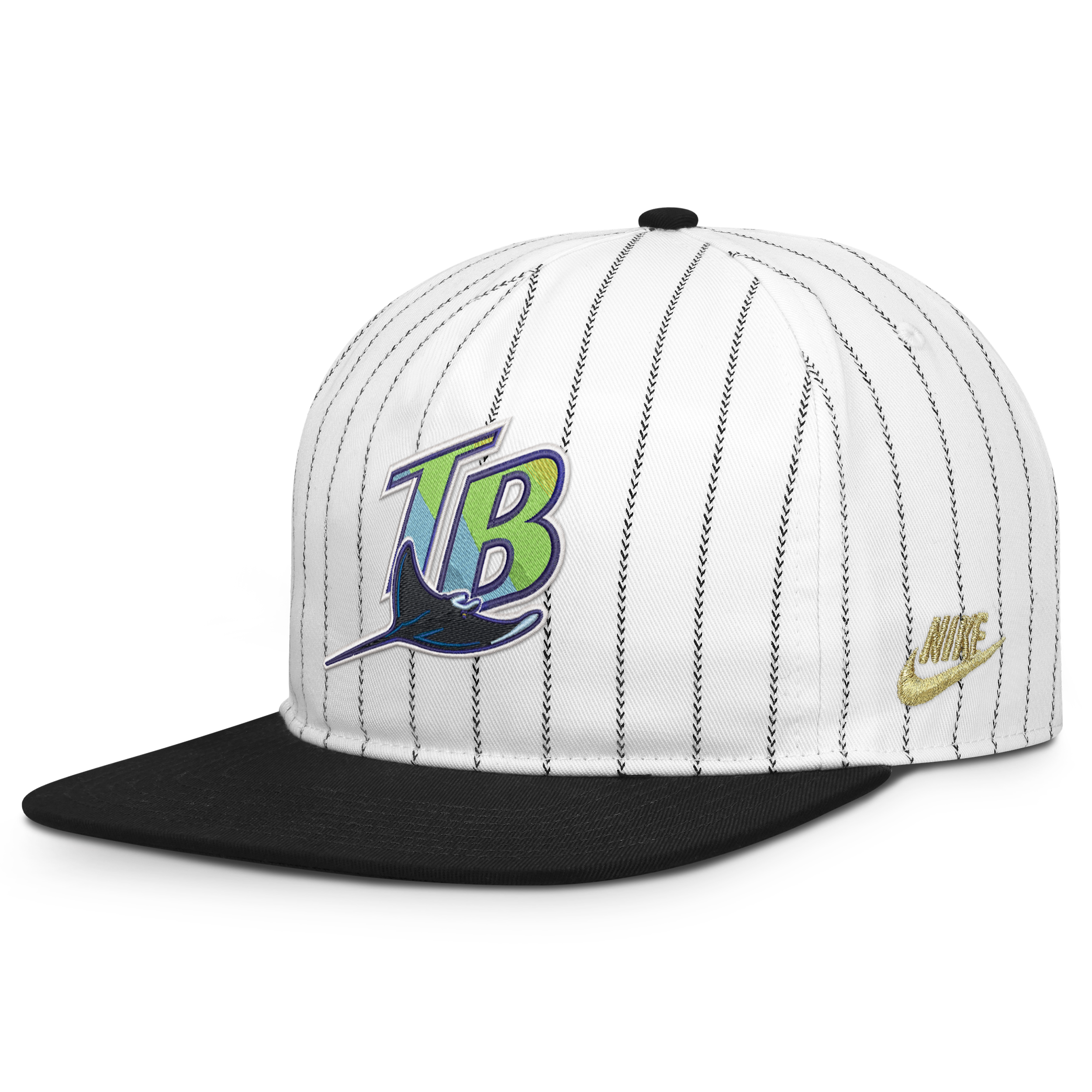 Nike Men's White/Black Tampa Bay Rays Cooperstown Collection Pro Adjustable Hat - White, Black