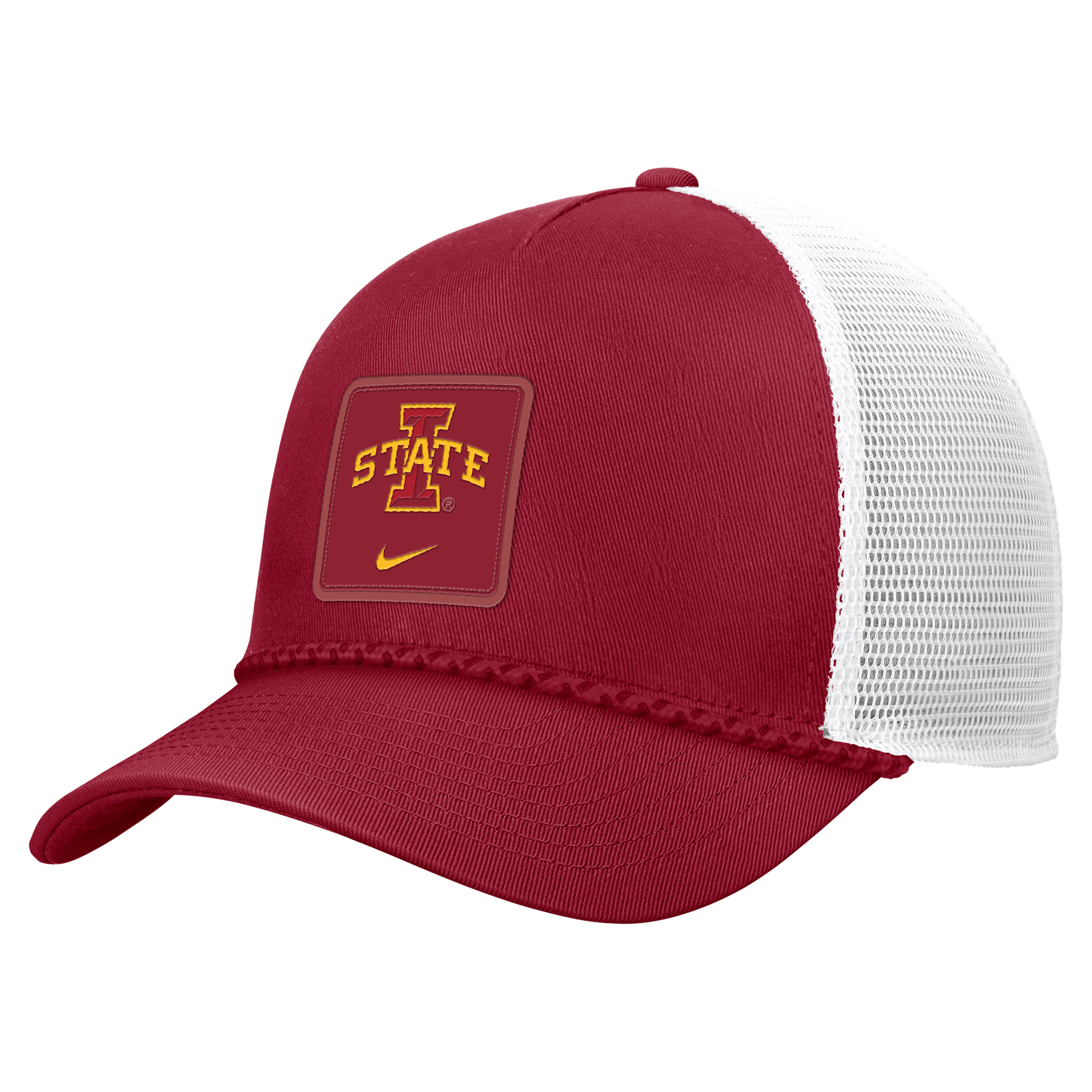 Iowa State Sideline Rope Nike Unisex College Trucker Adjustable Hat in Red | C13777C686IAST-CRM