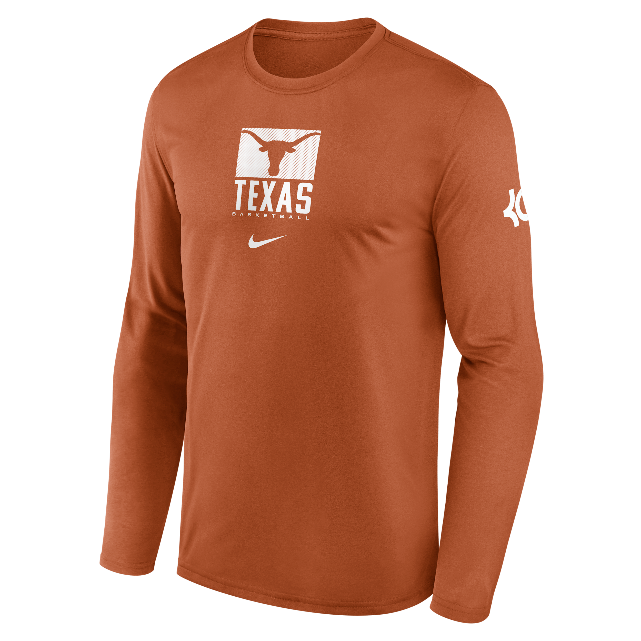 Texas Courtside Nike Men's Dri-FIT College Long-Sleeve T-Shirt in Orange | 02TJ81FKDT-DCB