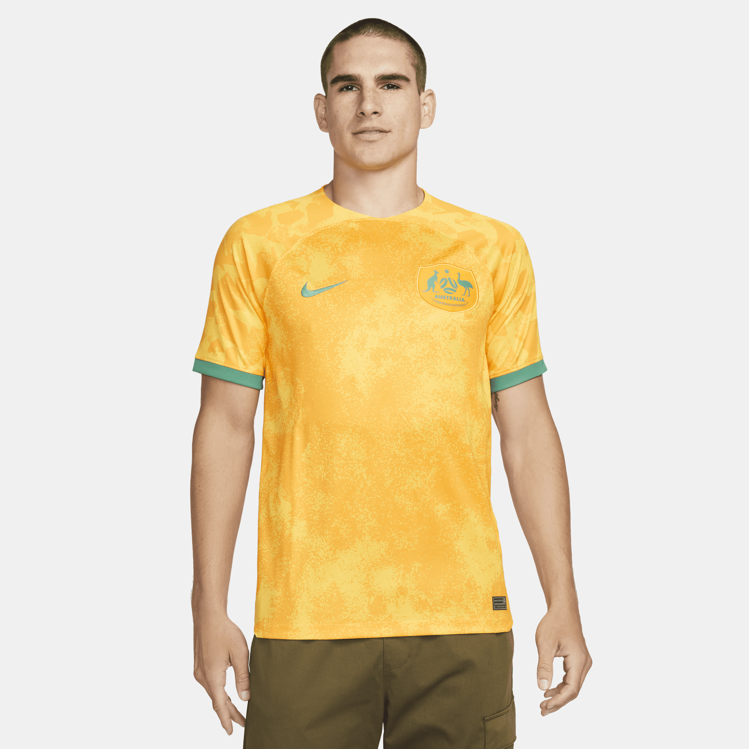 Shop Nike Australia 2022/23 Stadium Home  Men's Dri-fit Soccer Jersey In Yellow