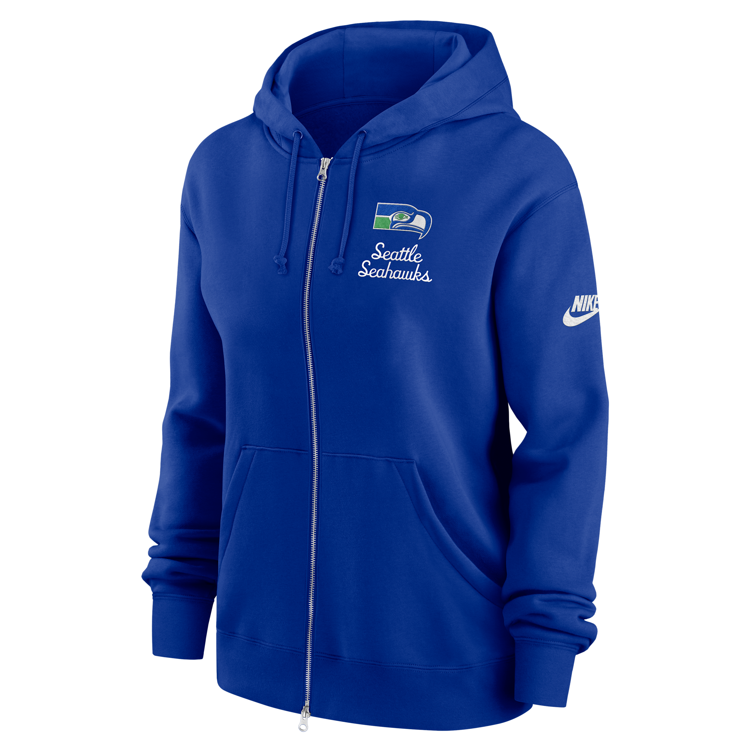 Nike Seattle Seahawks Phoenix Rewind  Women's Nfl Full-zip Hoodie In Blue