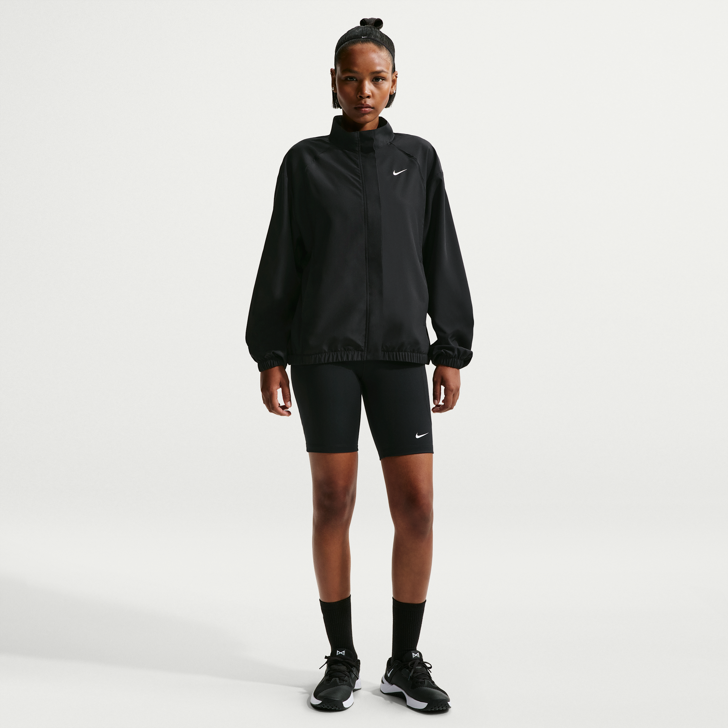 Nike Women's One High-Waisted 8" Biker Shorts with Pockets in Black | FZ6758-013