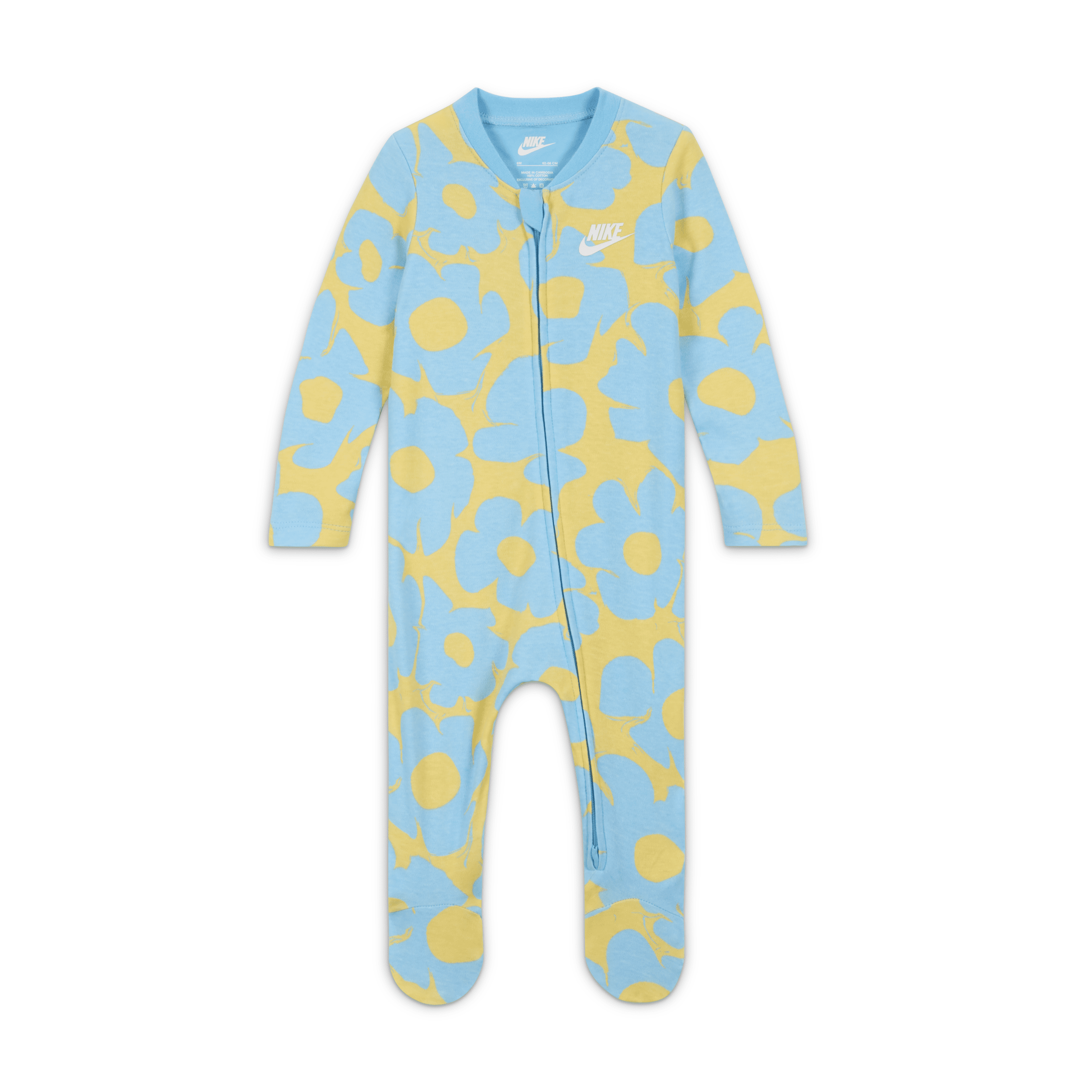 Nike Floral Baby (0-9m) Coverall In Blue