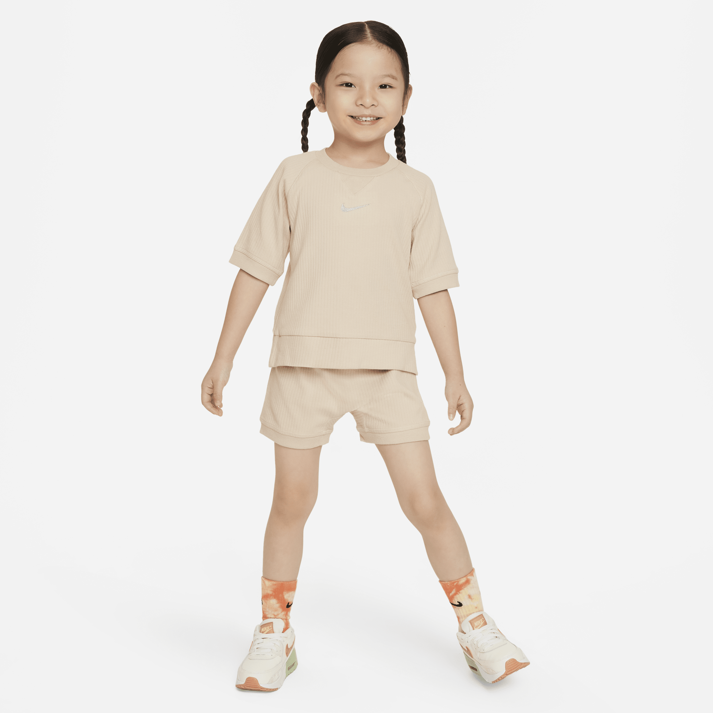 Nike Readyset Toddler Shorts Set In Brown