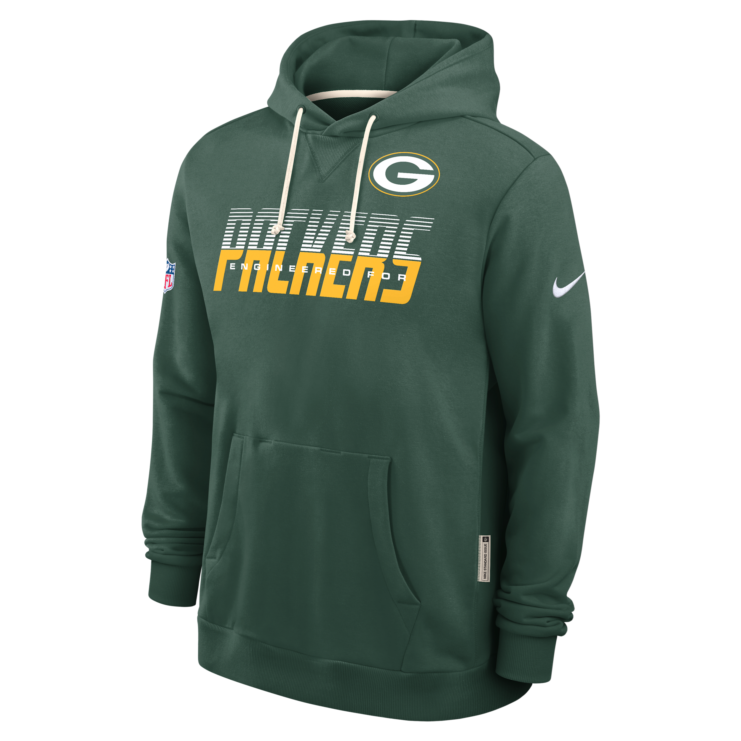 Green Bay Packers Sideline Standard Issue Nike Men's Dri-FIT NFL Pullover Hoodie in Green | 03AZ3EE7T-SX8