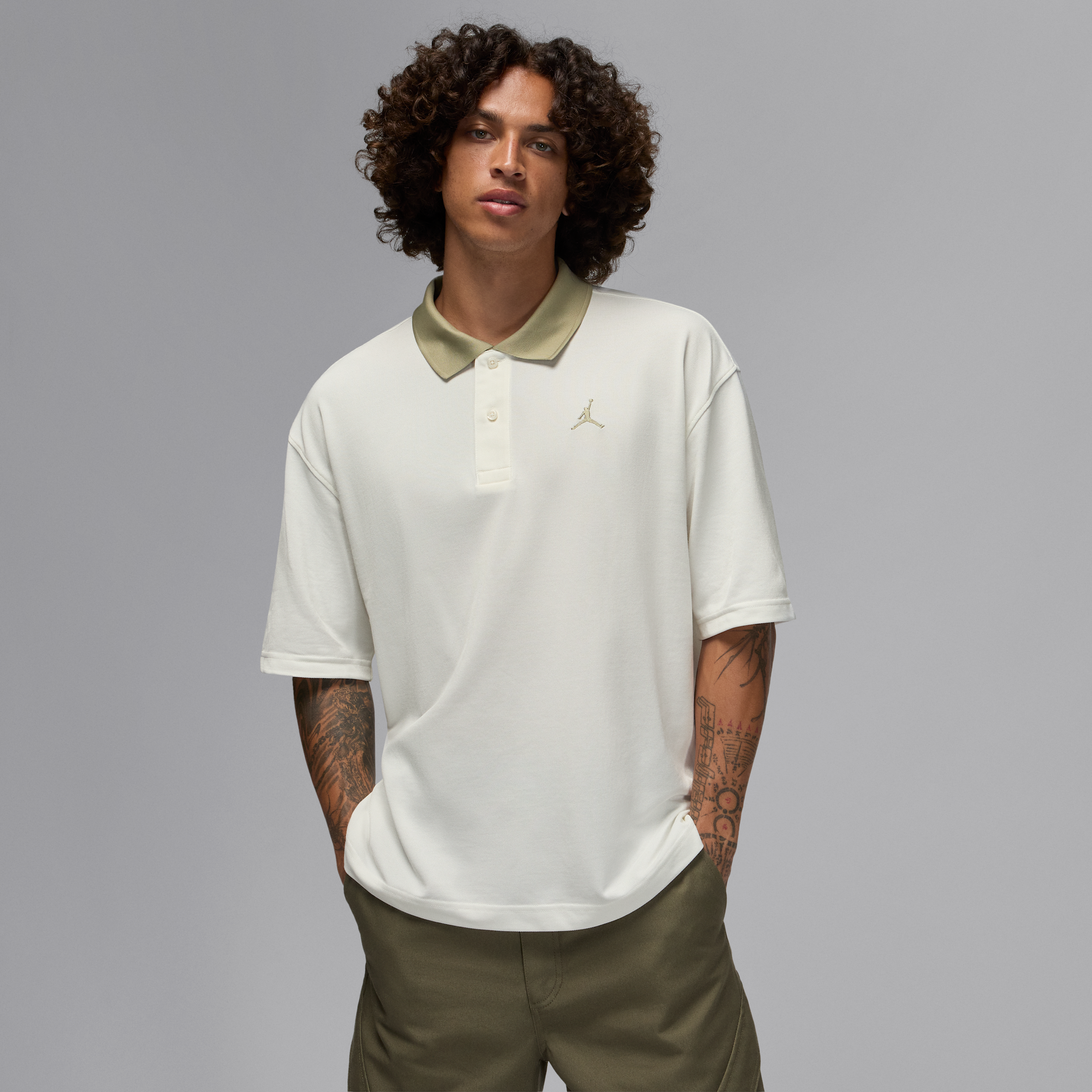 Jordan Men's  Brooklyn Polo In White