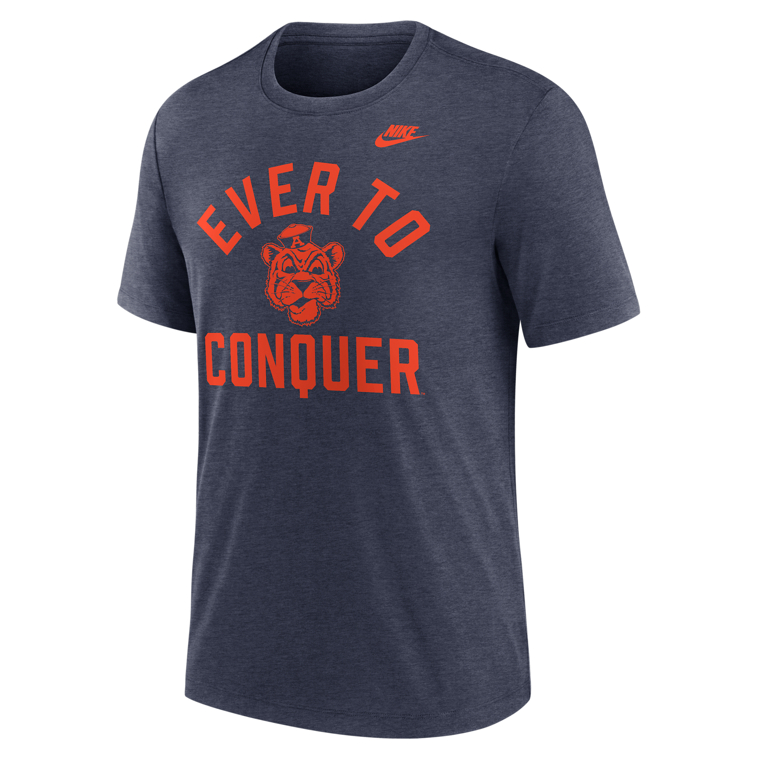 Nike Men's Heather Navy Auburn Tigers Legacy Mantra Tri-Blend T-Shirt - Heather Navy