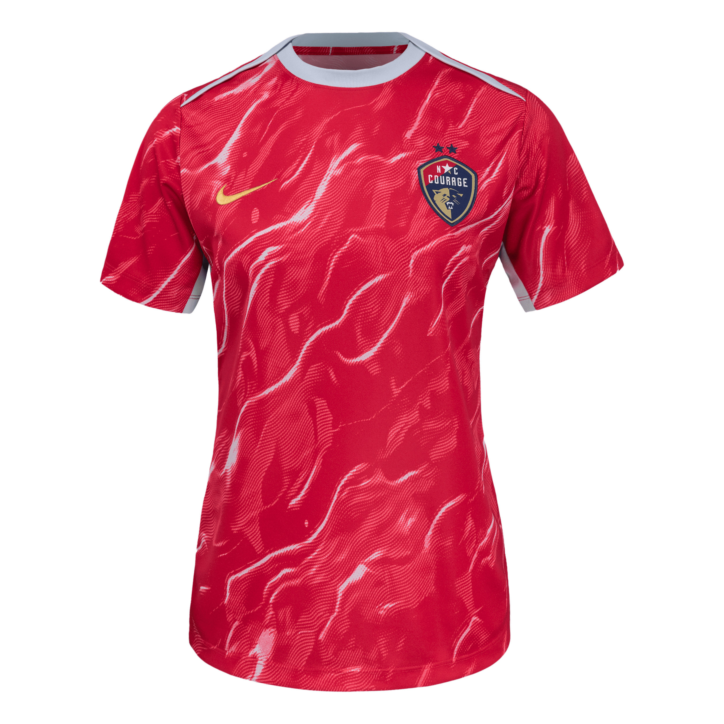 Nike North Carolina Courage 2025 Women's Nwsl Short-sleeve Pre-match Top In Blue