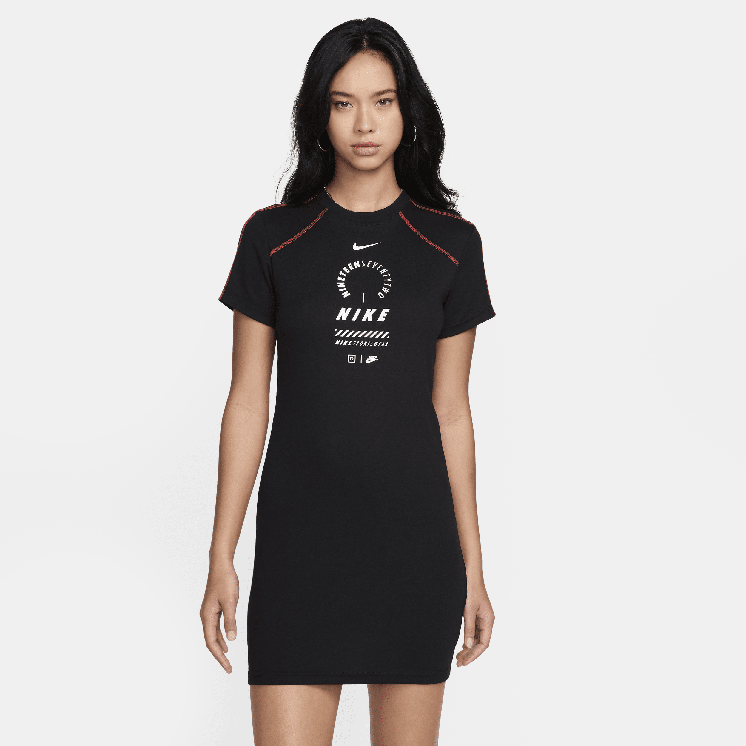 Shop Nike Women's  Sportswear Short-sleeve Dress In Black