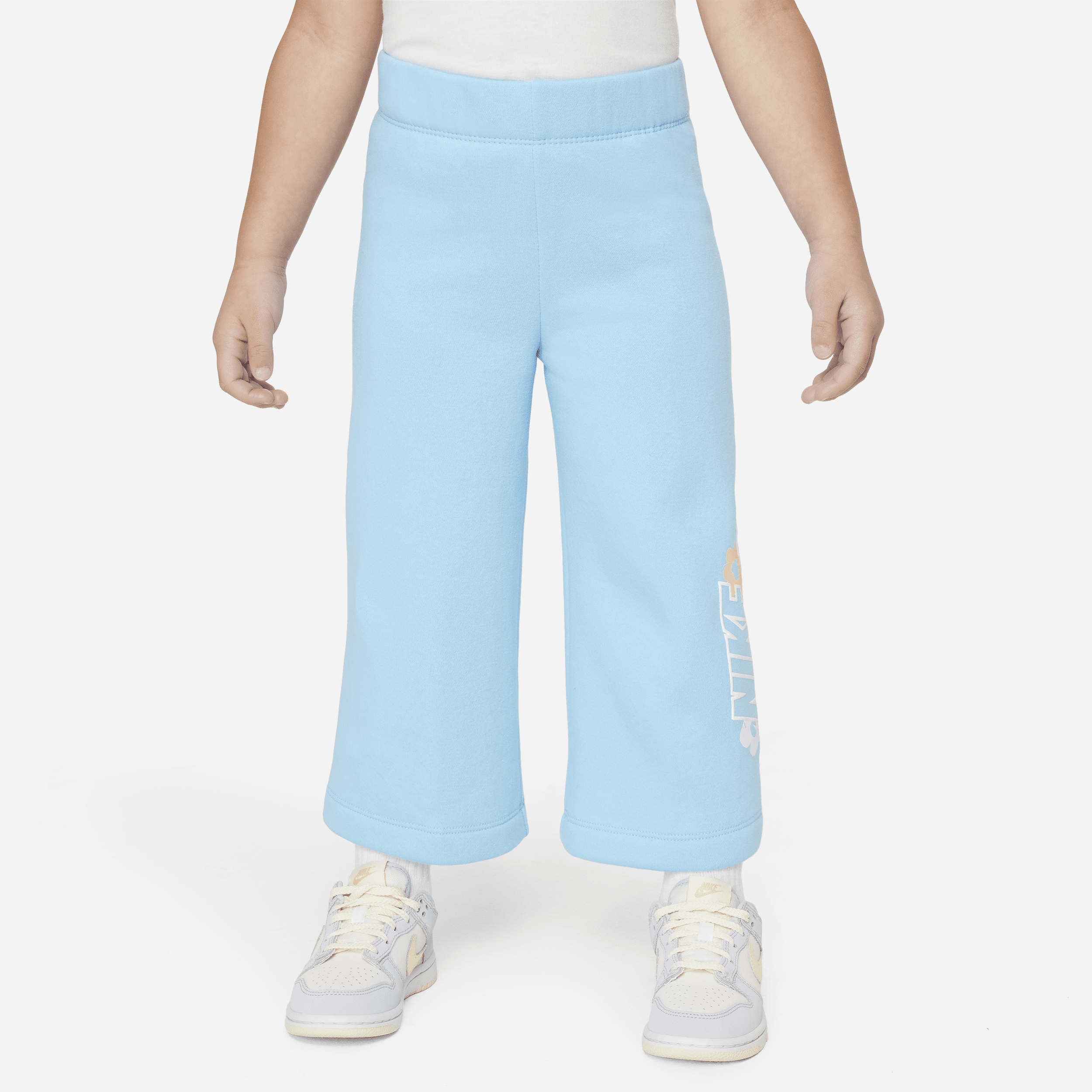 Nike Babies' Floral Fleece Toddler Wide Leg Pants In Blue