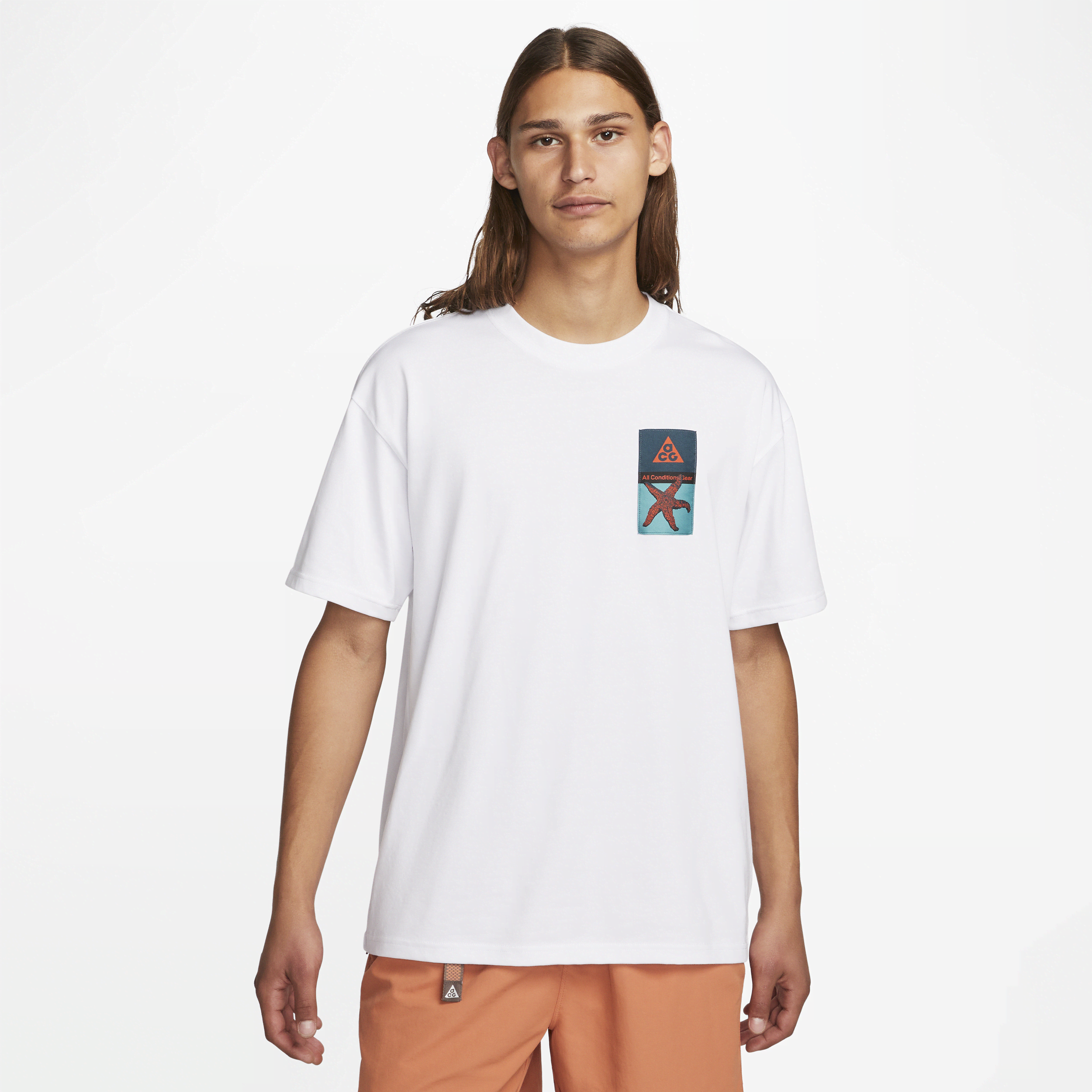 Nike Acg Max90 Logo Patch T-shirt In White