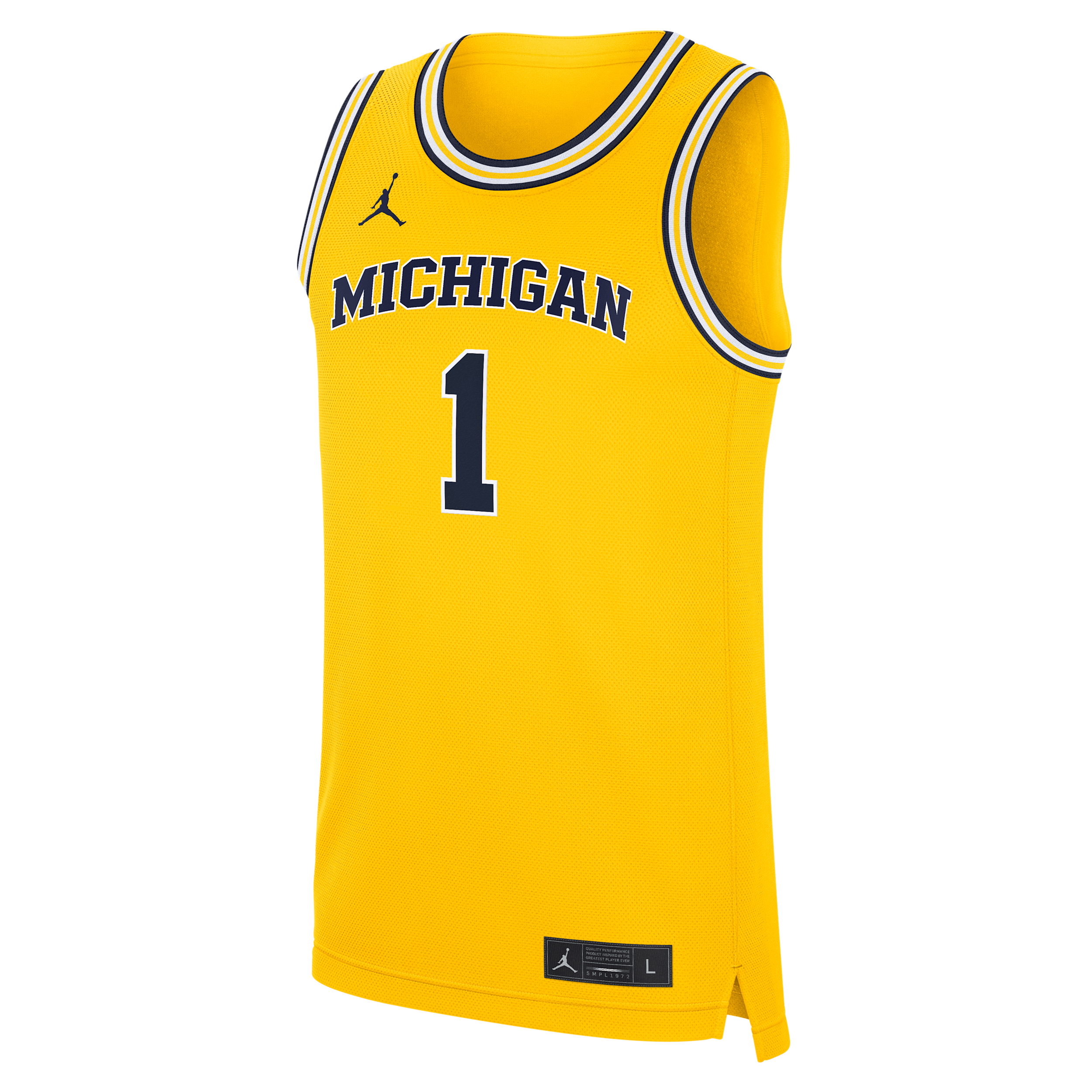 Men's Michigan Wolverines Replica Jordan Brand College Basketball Jersey in Yellow | CLEVGRJJCBJMIC-MI2