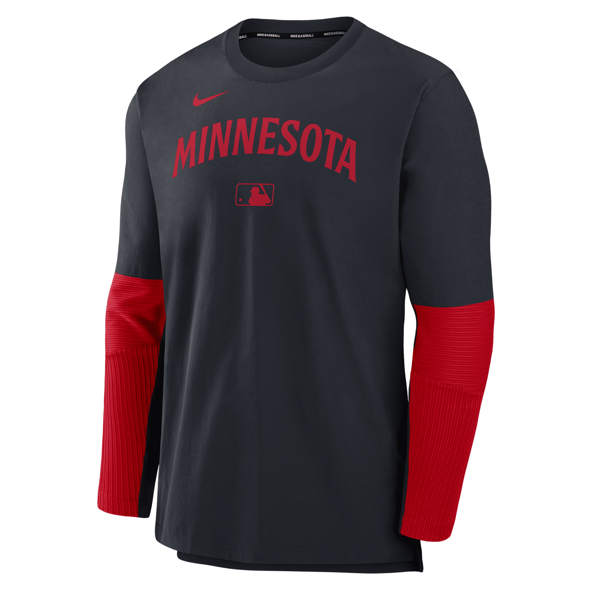 Nike Minnesota Twins Authentic Collection Player  Men's Dri-fit Mlb Pullover Sweatshirt In Blue
