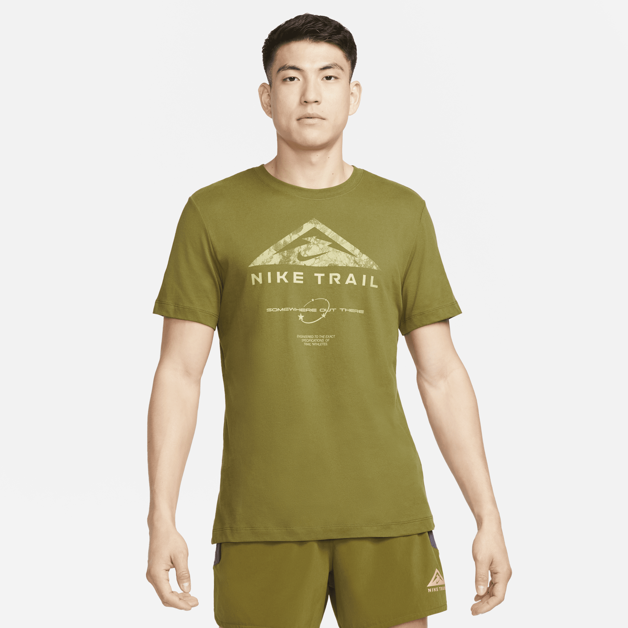 Nike Men's Dri-fit Trail Trail Running T-shirt In Brown