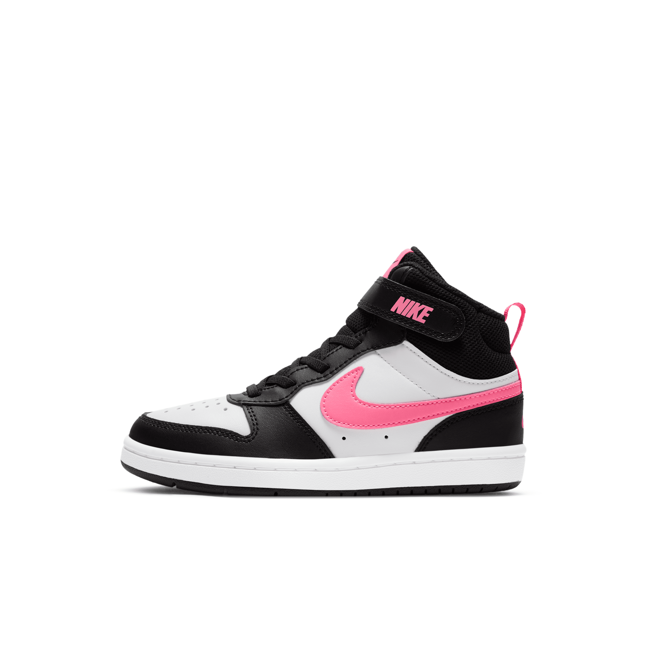 Nike Court Borough Mid 2 - Boys' Preschool Shoes Black/Sunset Pulse/White Size 12.5