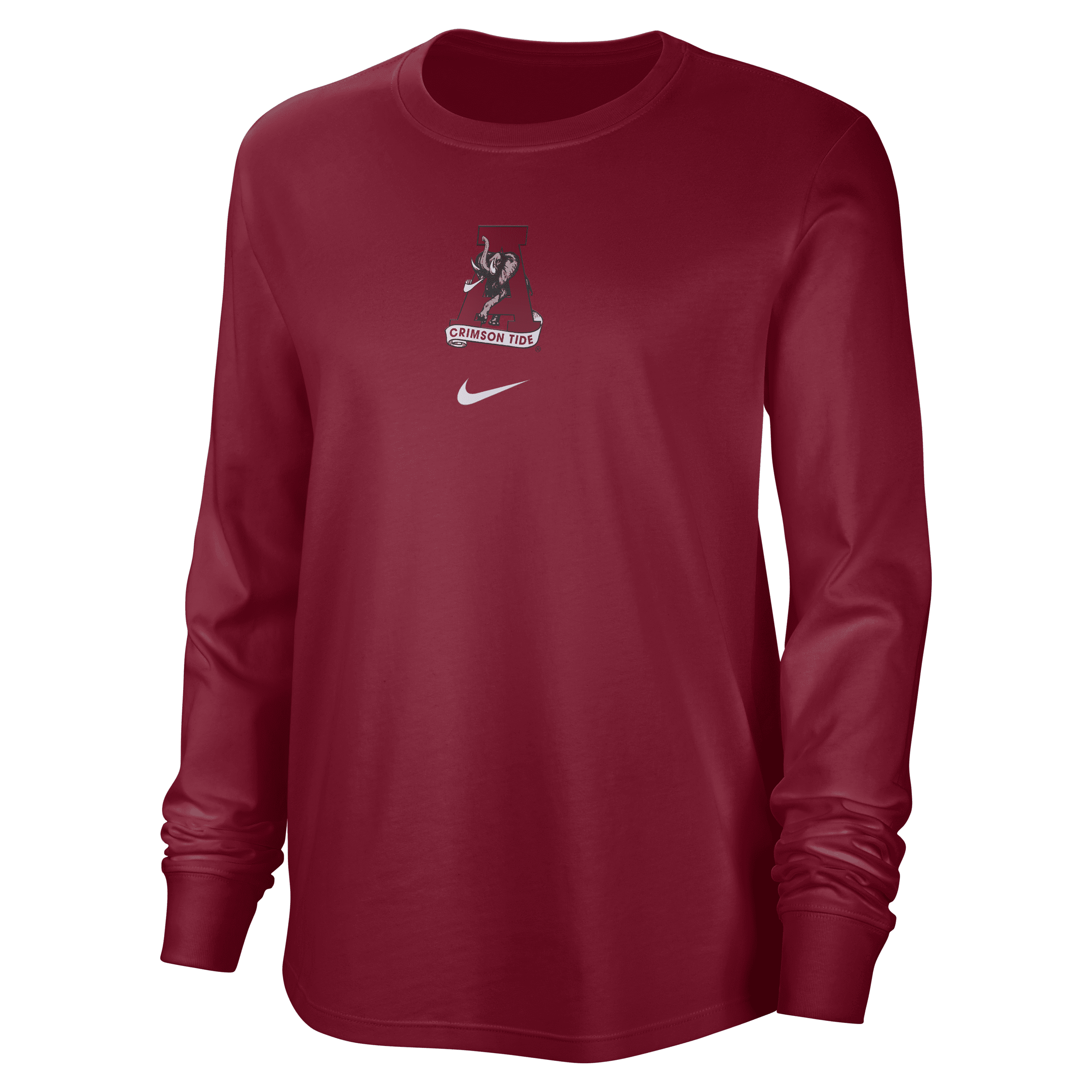 Shop Nike Alabama  Women's College Crew-neck Long-sleeve T-shirt In Red