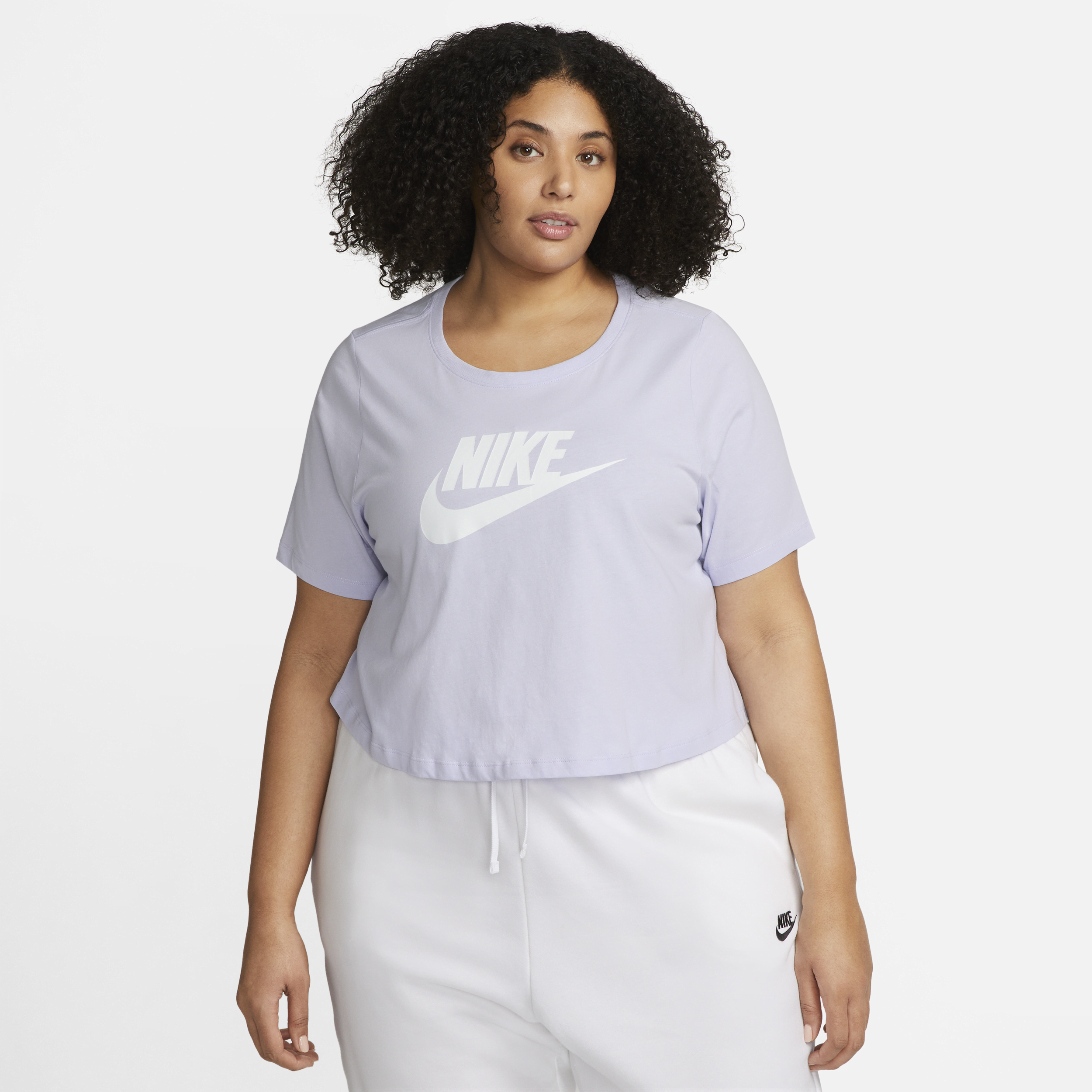 Nike Women's  Sportswear Essential Cropped Logo T-shirt In Purple