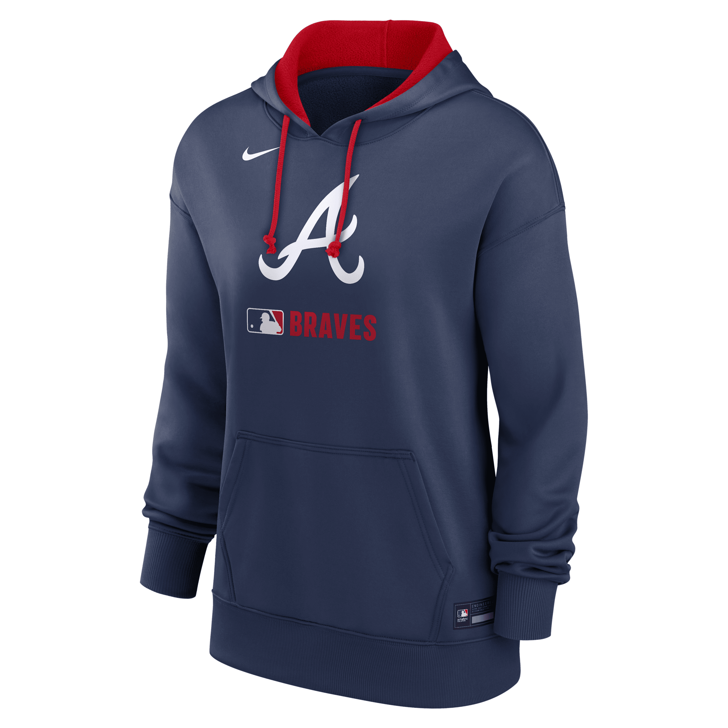 Nike Women's Atlanta Braves Authentic Collection Therma Mlb Pullover Hoodie In Blue