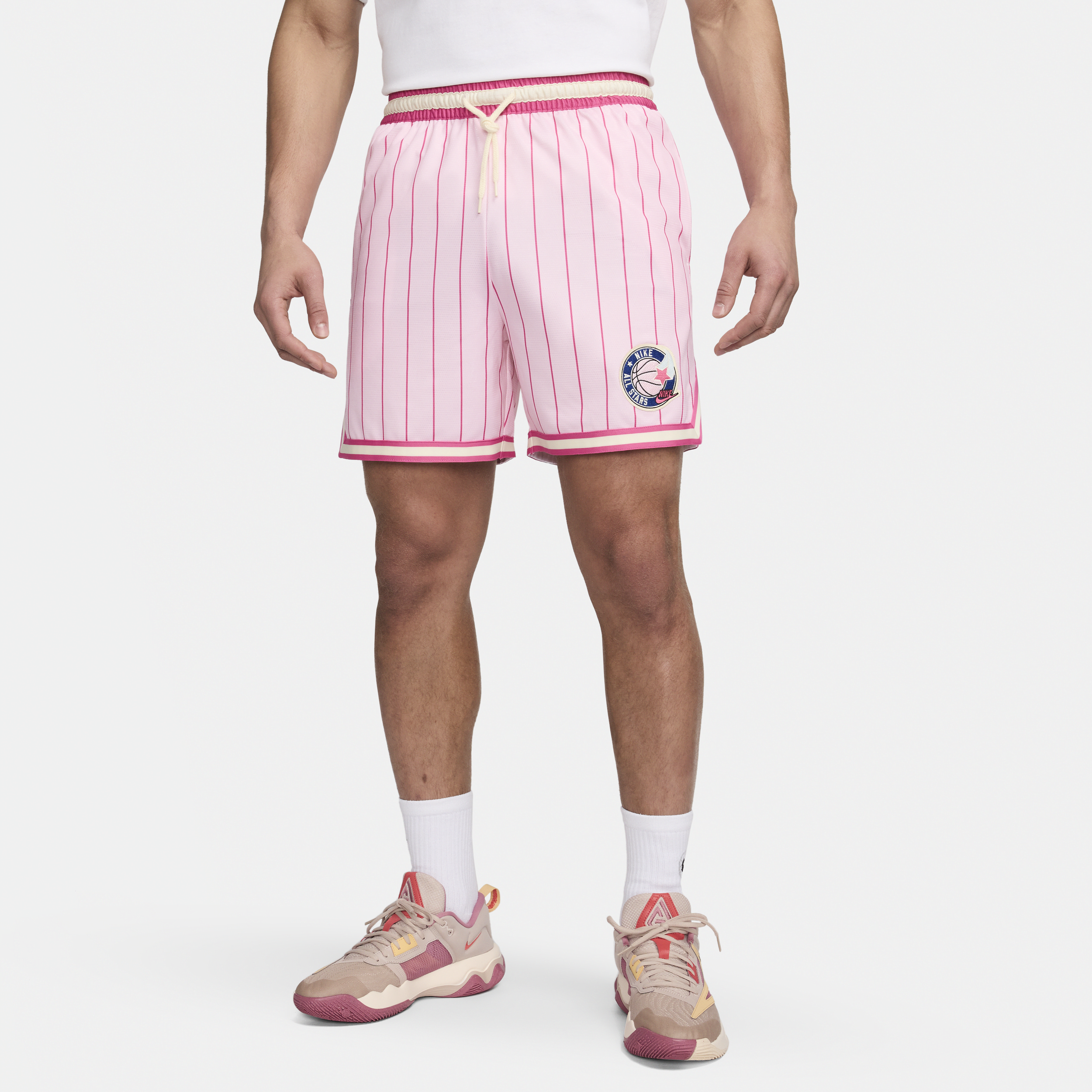 Shop Nike Men's Dna Dri-fit 6" Basketball Shorts In Pink