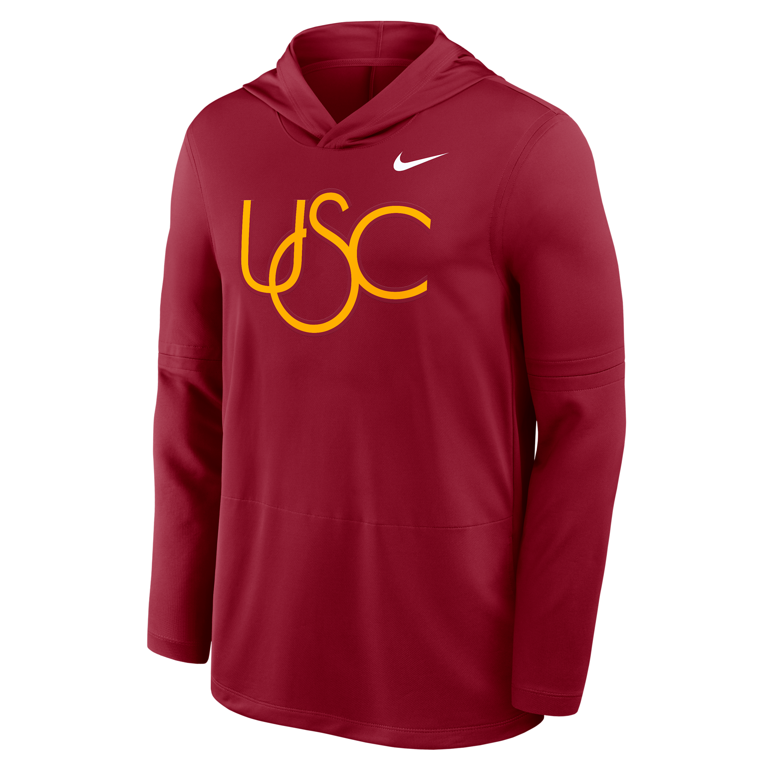 Nike Usc Sideline Men's Dri-fit College Long-sleeve Hooded Top In Burgundy