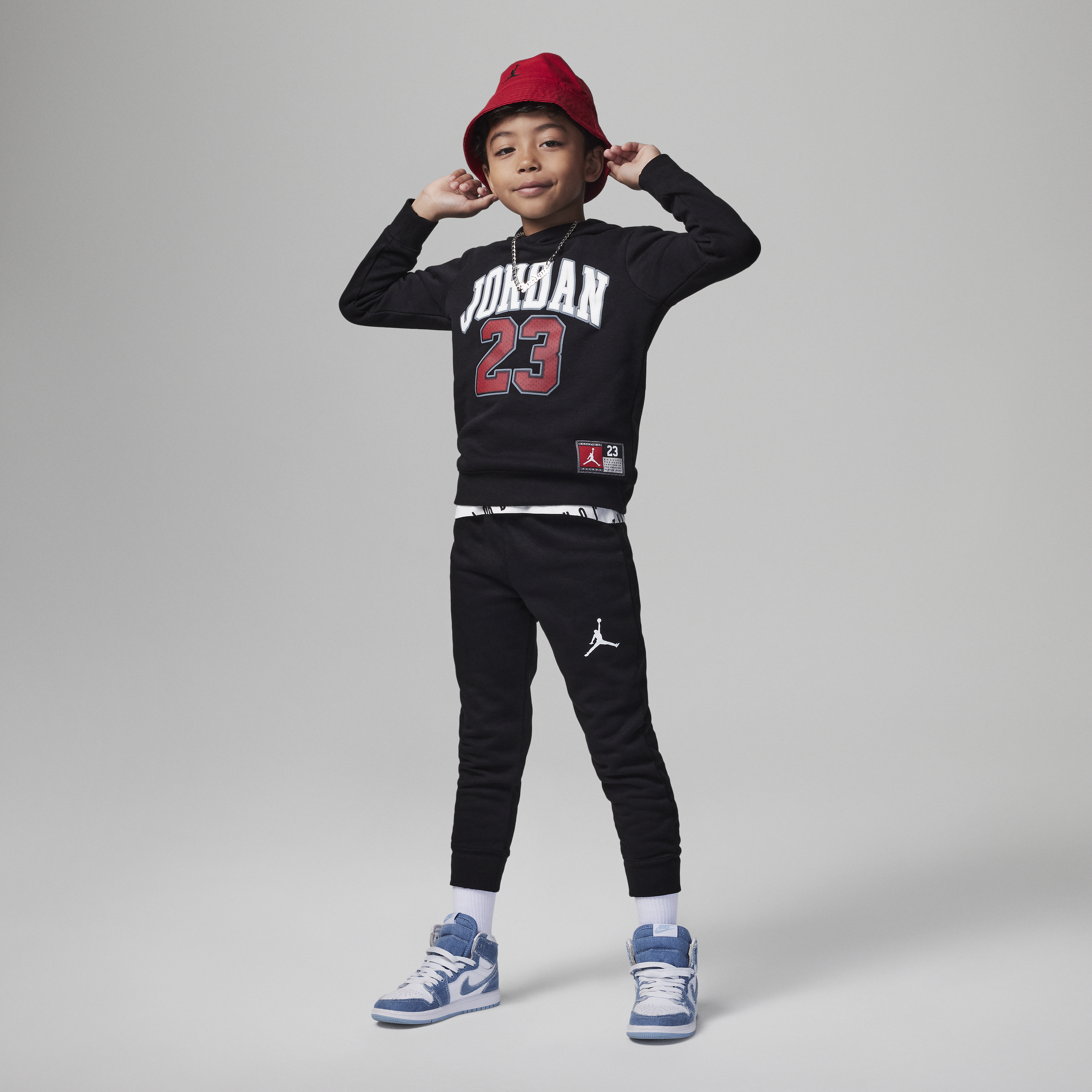 Shop Jordan Jersey Pack Pullover Set Little Kids 2-piece Hoodie Set In Black
